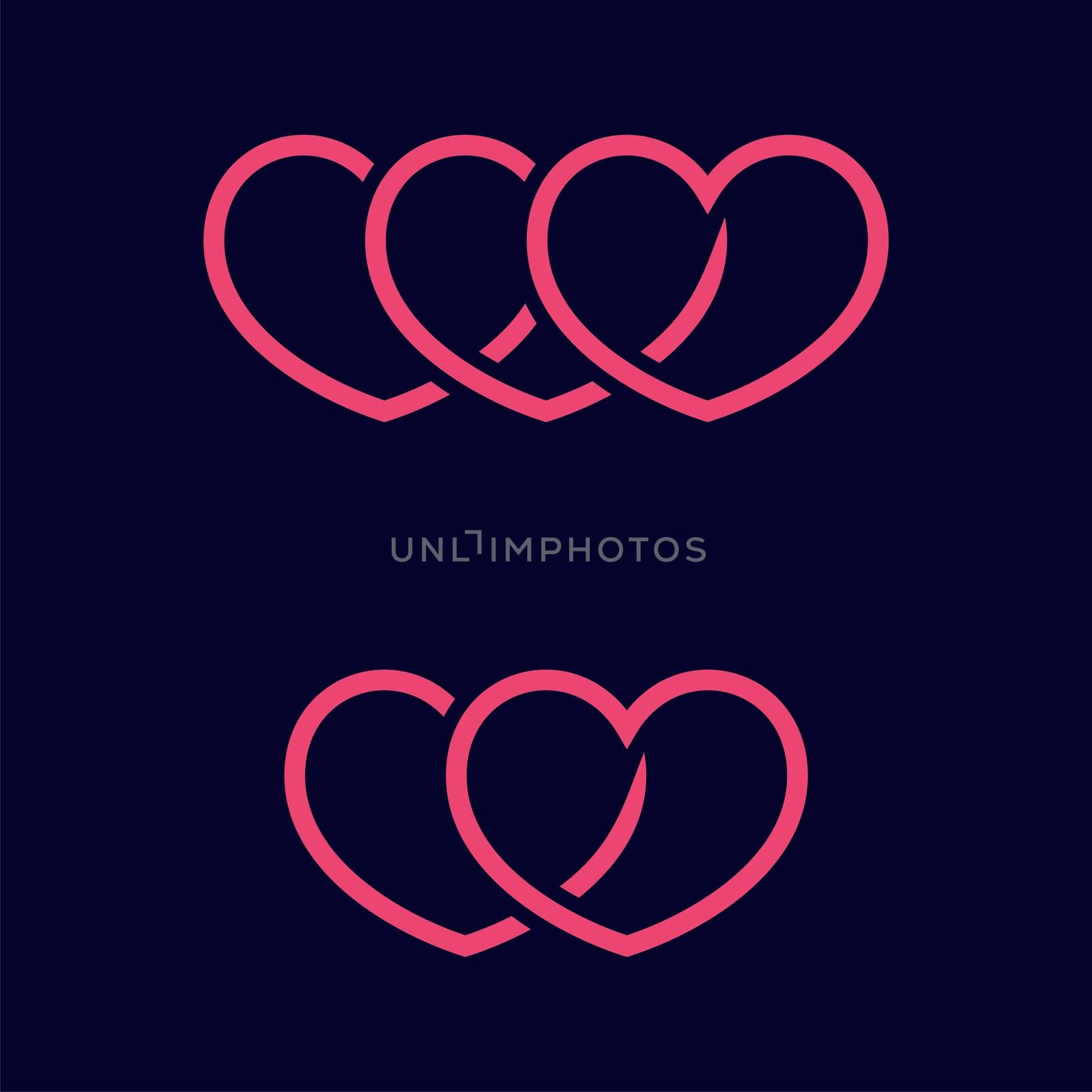 Love Heart Engaged Logo Template Illustration Design Illustration Design. Vector EPS 10.