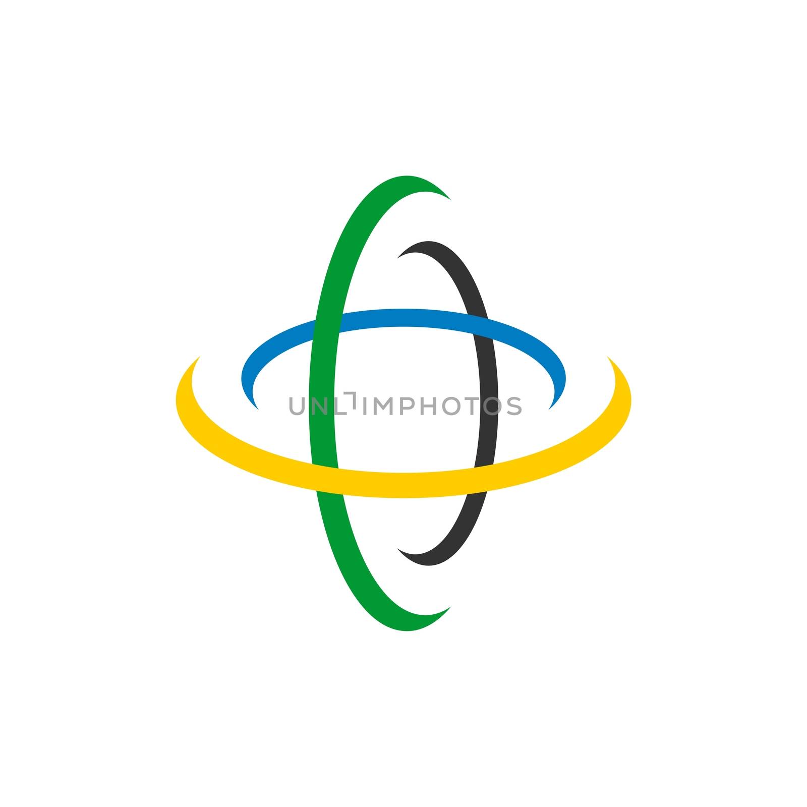 Colorful Ring Swoosh Logo Template Illustration Design. Vector EPS 10.