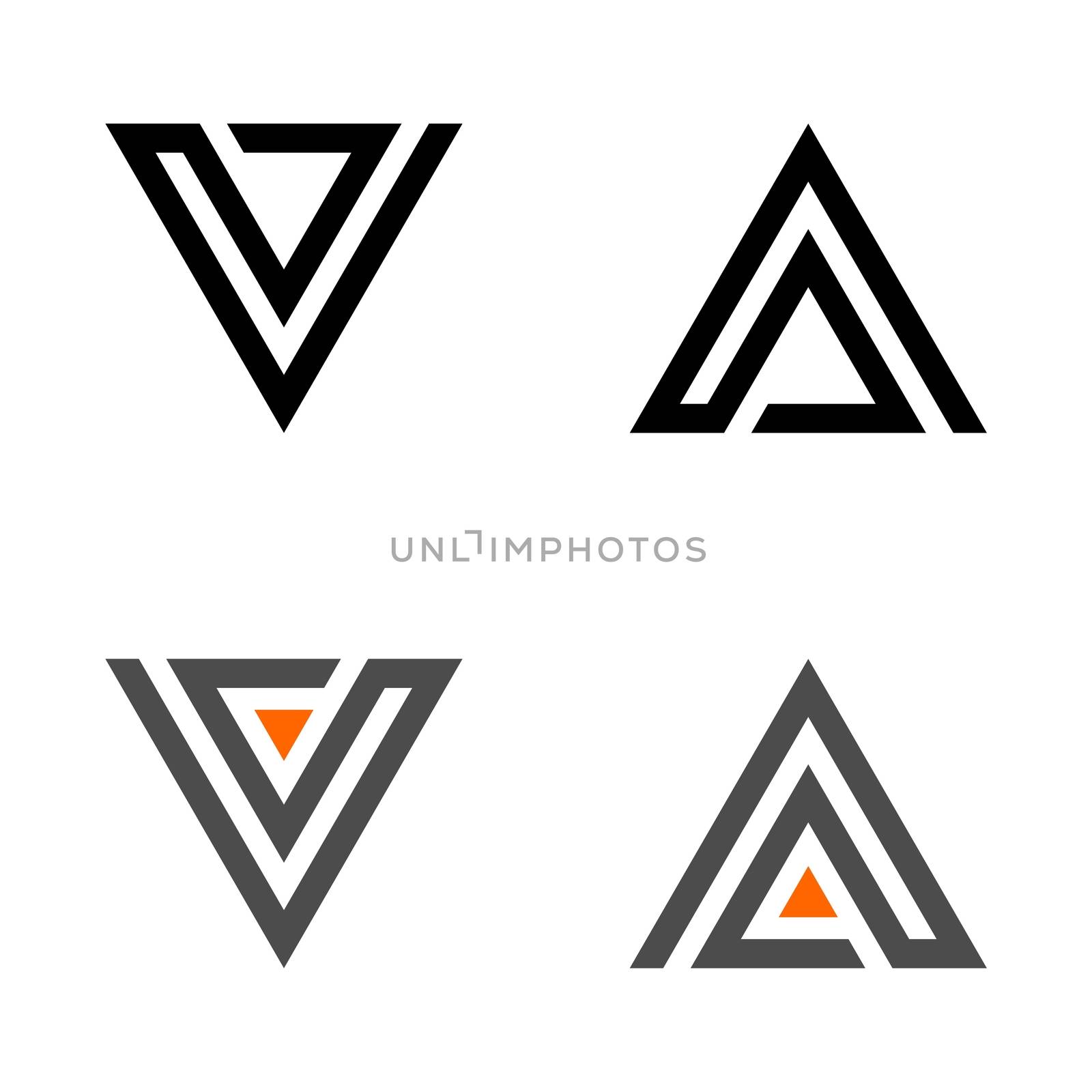 Triangle Shape vector Logo Template Illustration Design Illustration Design. Vector EPS 10.
