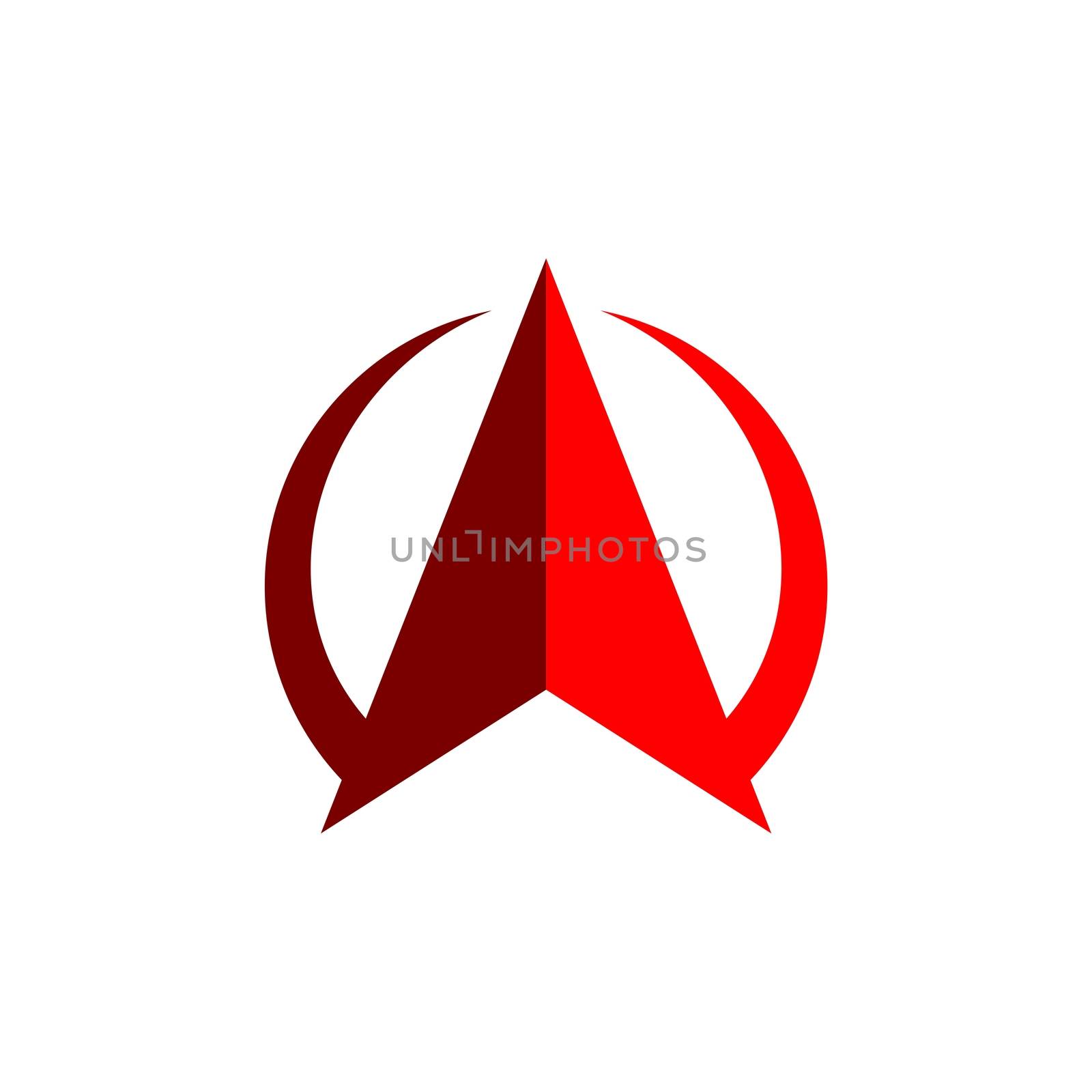 Red Up Arrow in Circle Logo Template Illustration Design. Vector EPS 10.