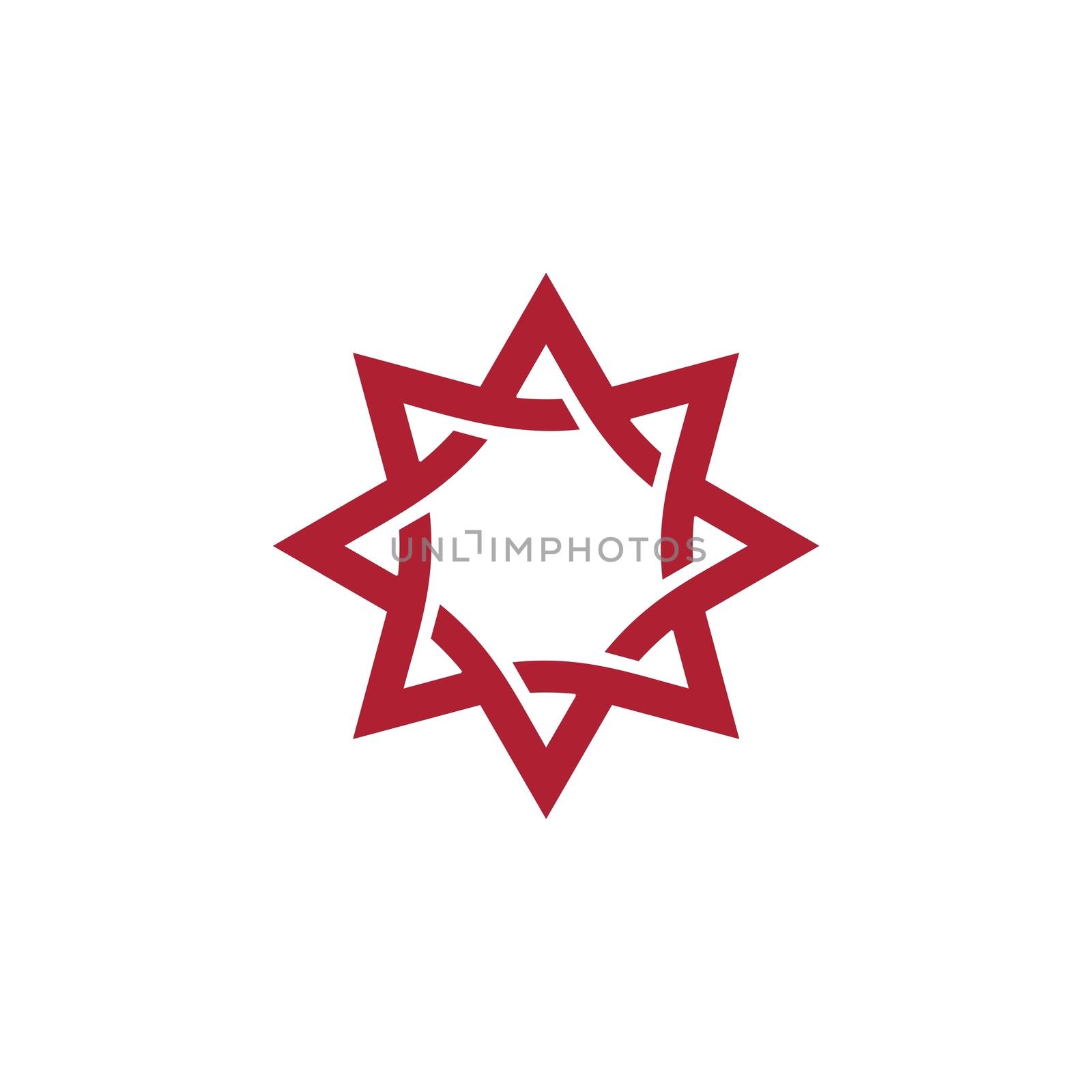 Red Star Ornamental Logo Template Illustration Design. Vector EPS 10. by soponyono1