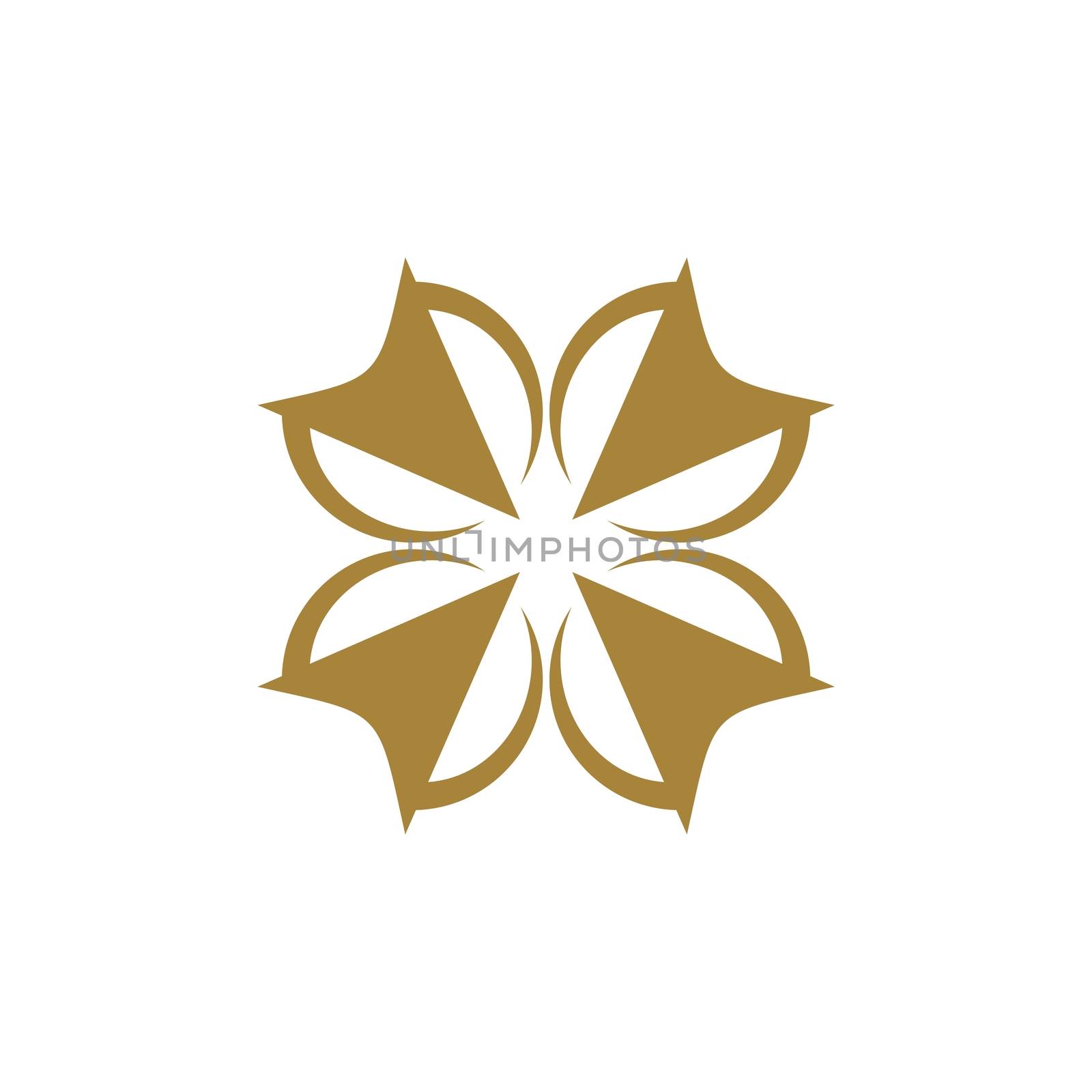 Gold Flower Ornamental Logo Template Illustration Design Illustration Design. Vector EPS 10. by soponyono1
