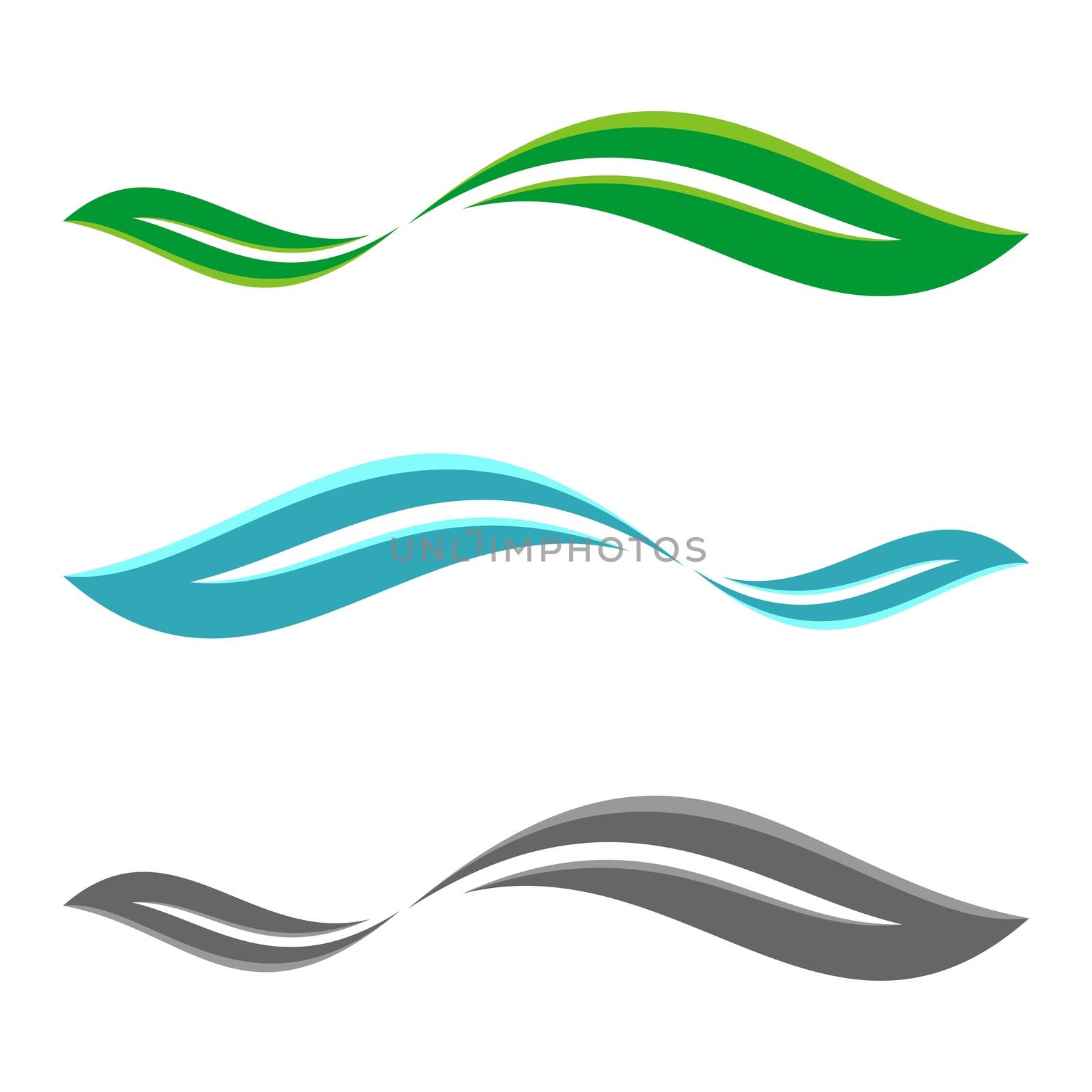 Wave Swoosh leaf Logo Template Illustration Design Illustration Design. Vector EPS 10.