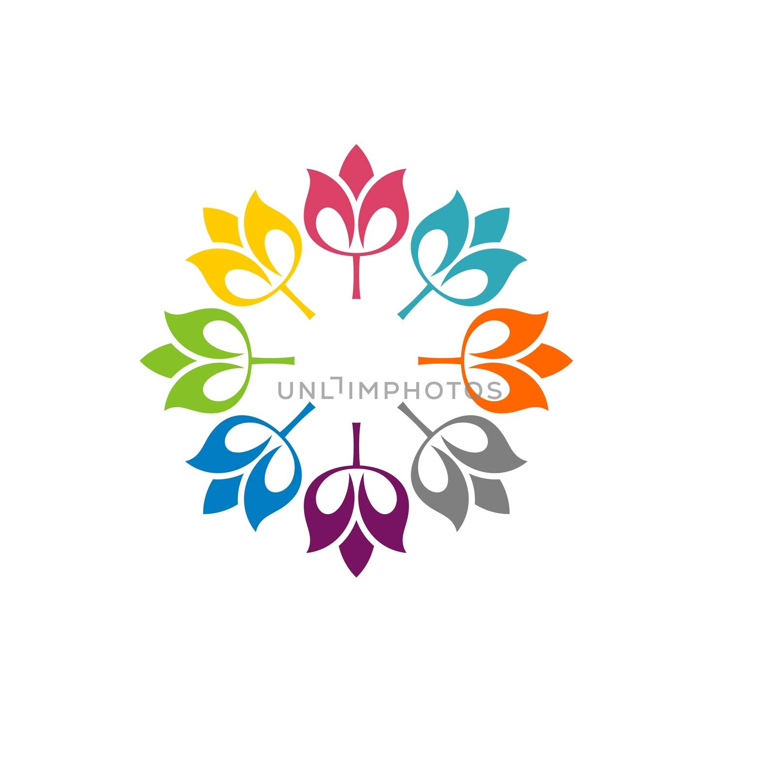 Lotus Flower Ornamental Logo Template Illustration Design. Vector EPS 10.