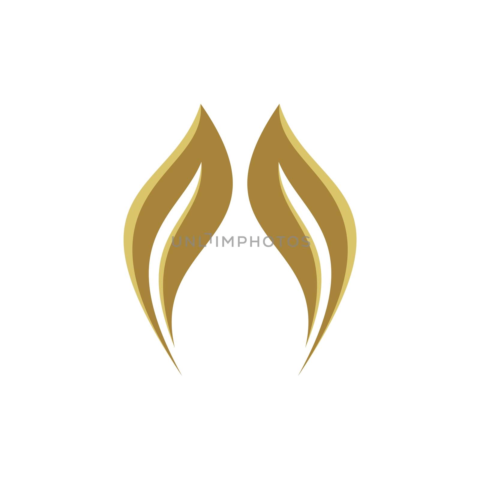 Gold Leaf Ornamental Logo Template Illustration Design Illustration Design. Vector EPS 10.