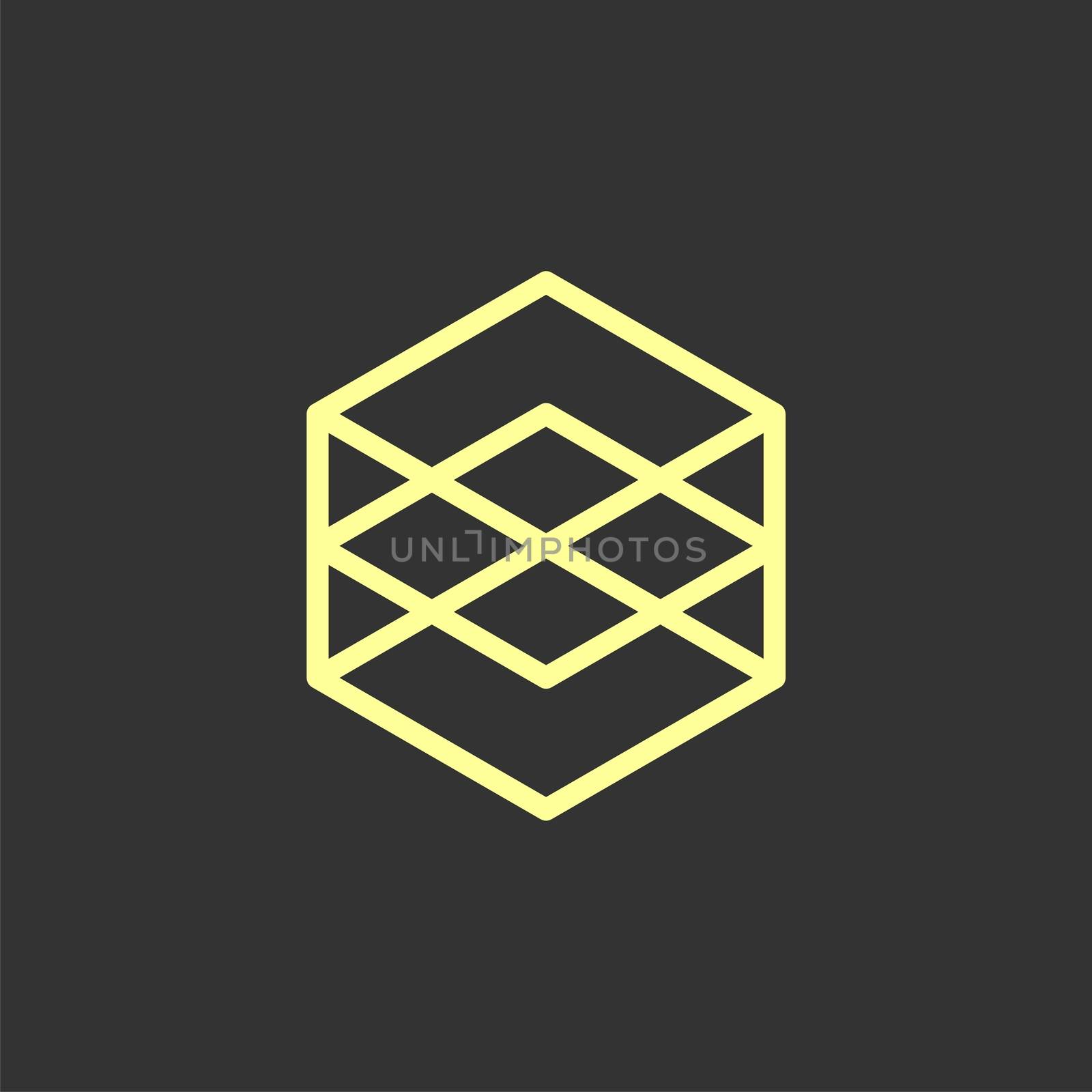 Abstract Hexagon Line Logo Template Illustration Design Illustration Design. Vector EPS 10.