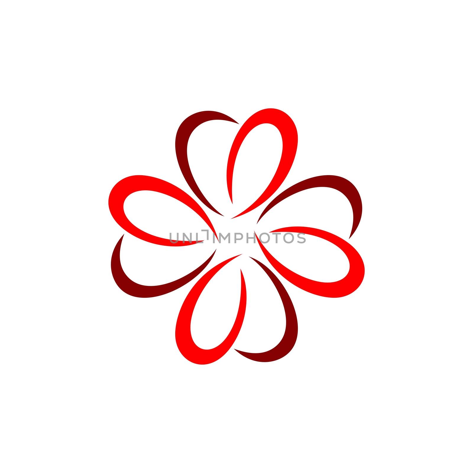 Ornamental Abstract Flower Pattern Logo Template Illustration Design. Vector EPS 10.