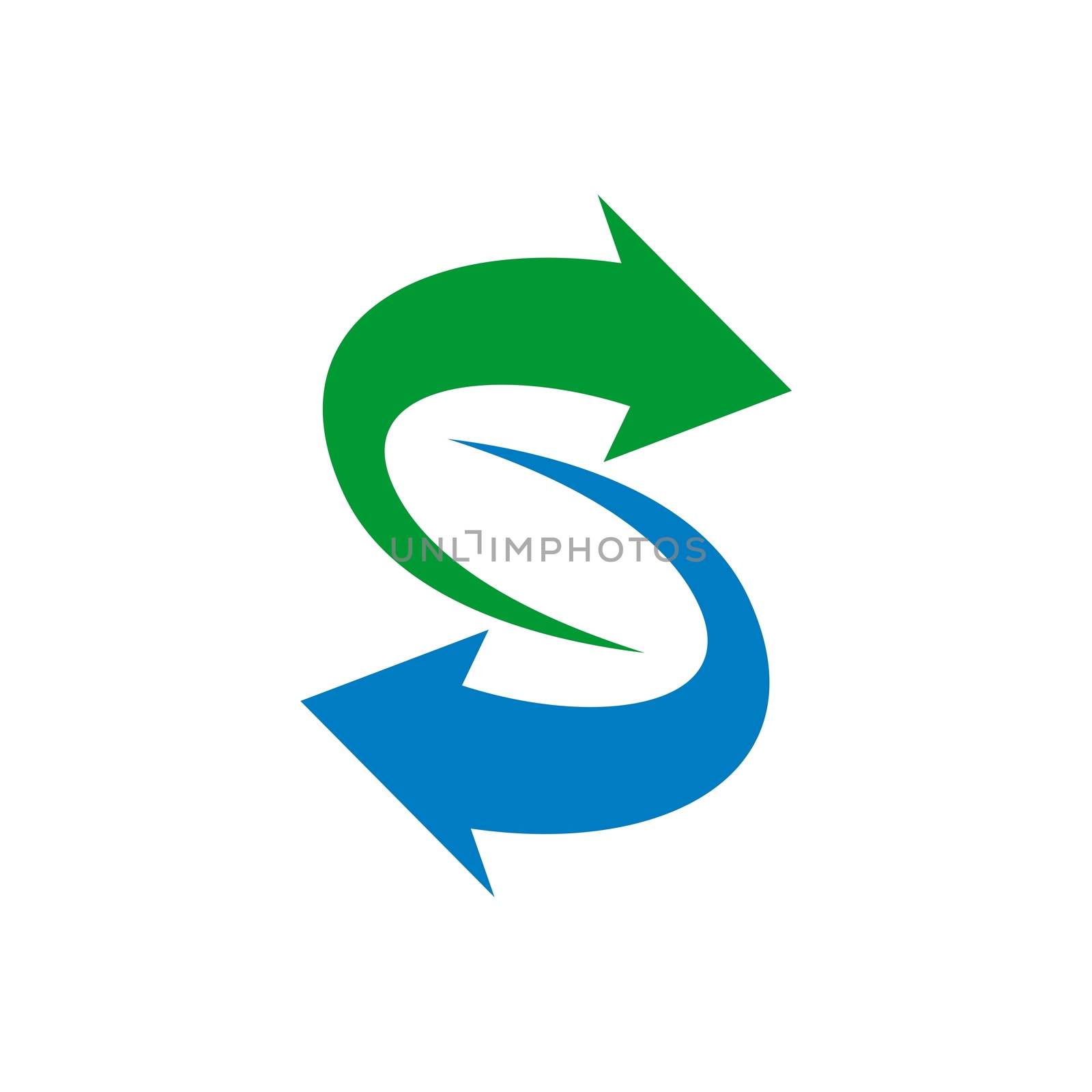 S Letter Arrow Logo Template Illustration Design. Vector EPS 10.