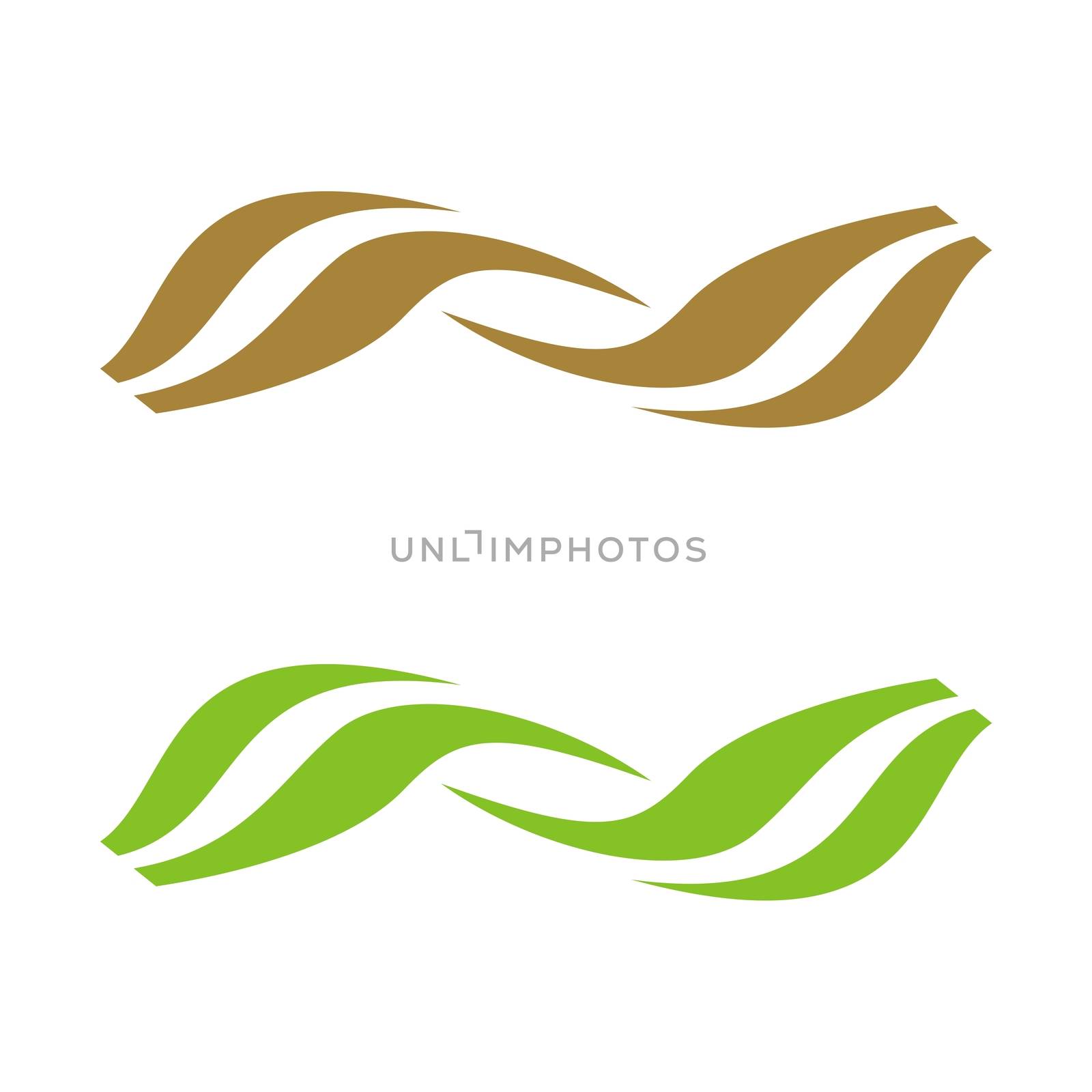 Green Wave Ornamental Logo Template Illustration Design. Vector EPS 10. by soponyono1