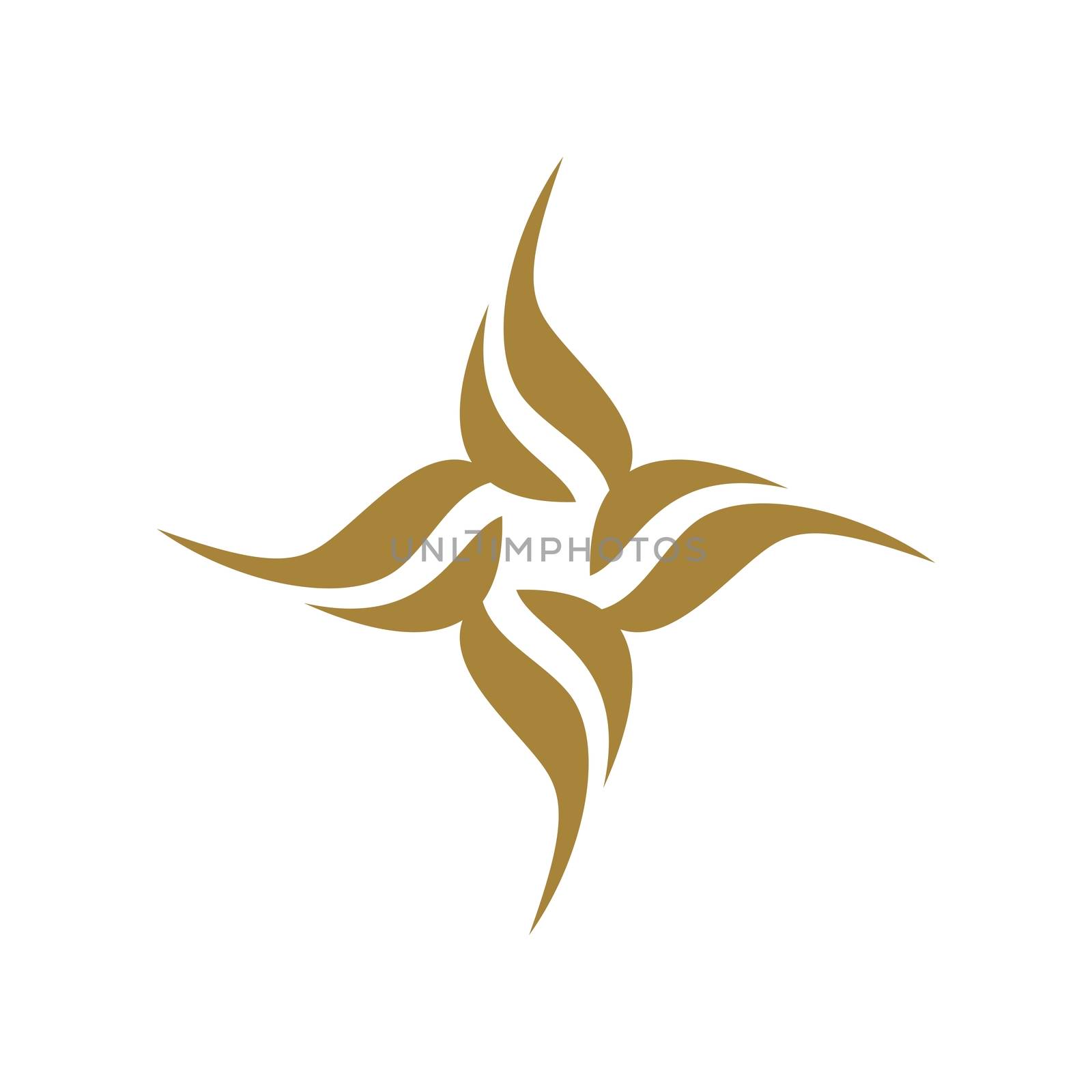 Star Gold Leaf Logo Template Illustration Design Illustration Design. Vector EPS 10.