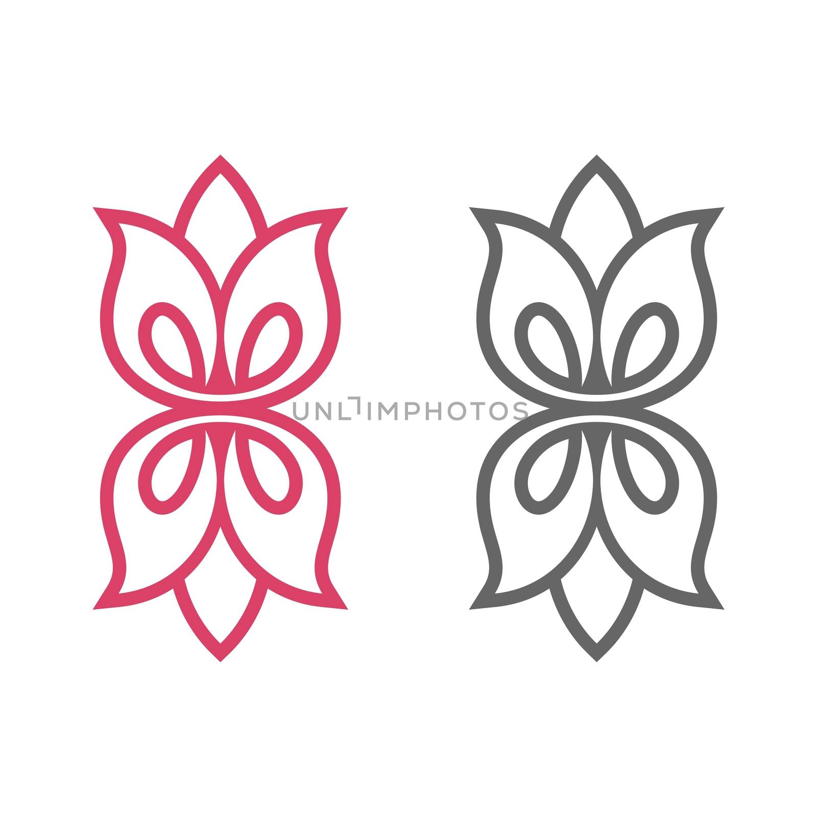 Lotus Flower Ornamental Logo Template Illustration Design. Vector EPS 10.