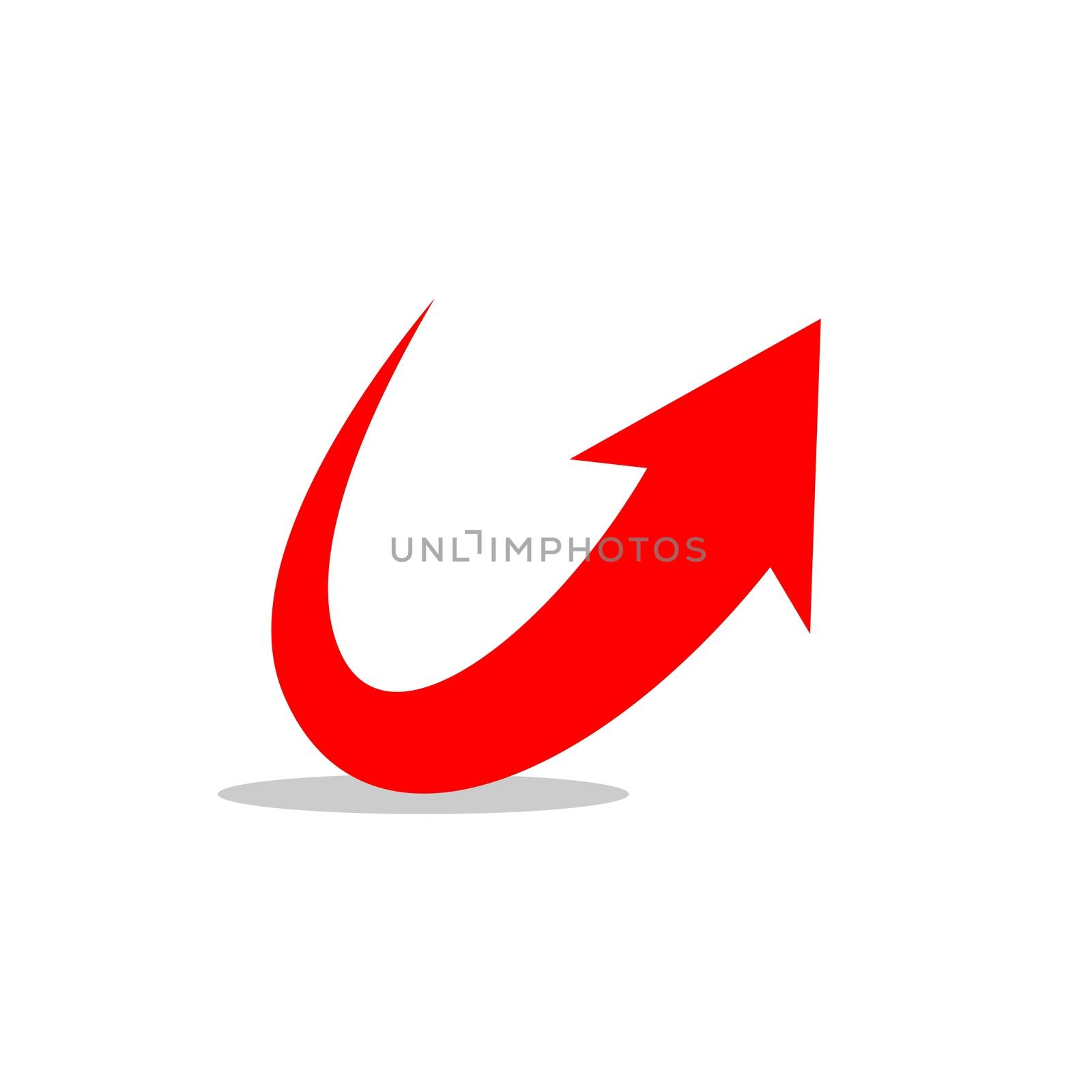 Red Up Arrow Logo Template Illustration Design Illustration Design. Vector EPS 10.
