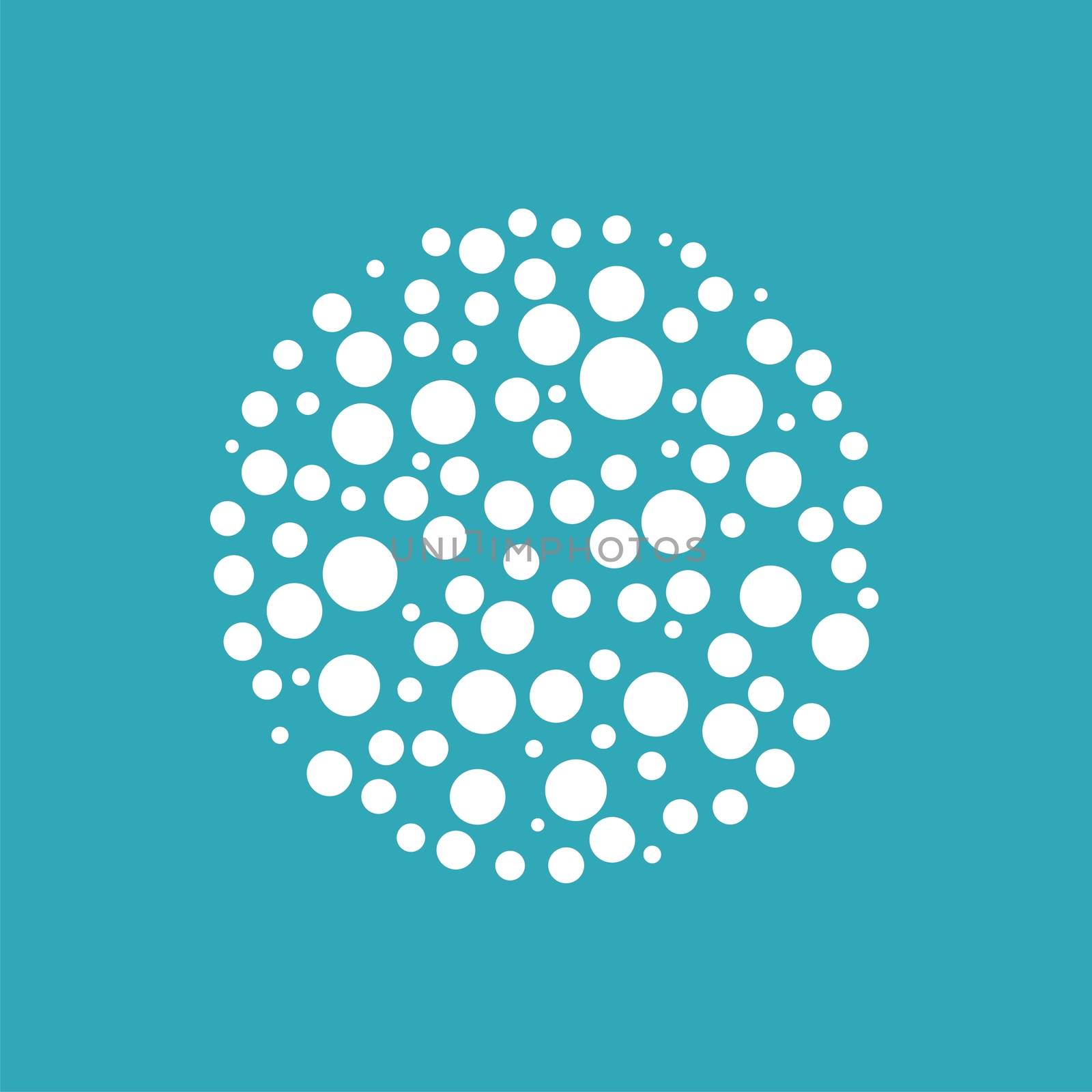 Dots Circle Shape Logo Template Illustration Design. Vector EPS 10.
