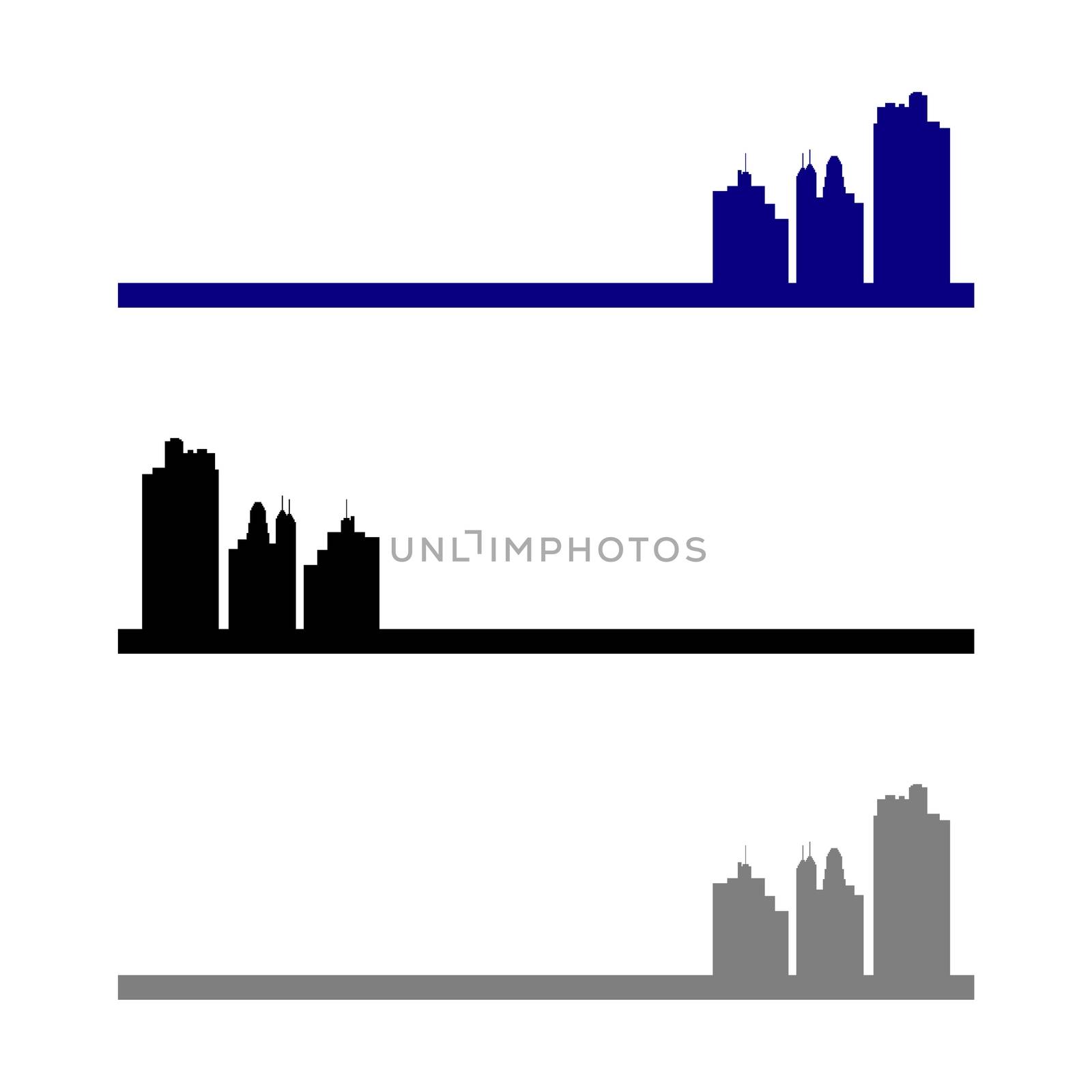 Skyline Town Line Logo Template Illustration Design. Vector EPS 10. by soponyono1