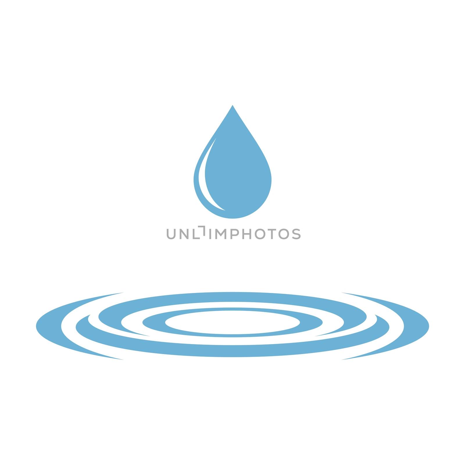 Blue Drop Water and Whirlpool Logo Template Illustration Design. Vector EPS 10. by soponyono1