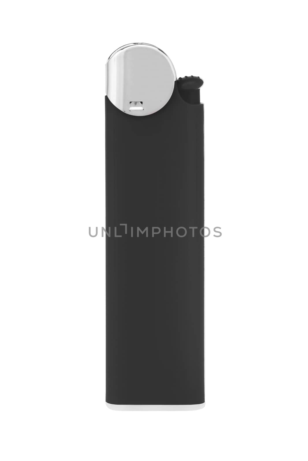 A Black Cigarette Lighter on white with clipping path
