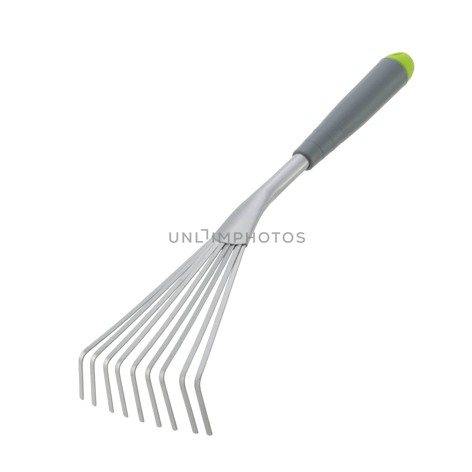A garden rake isolated on white with clipping path