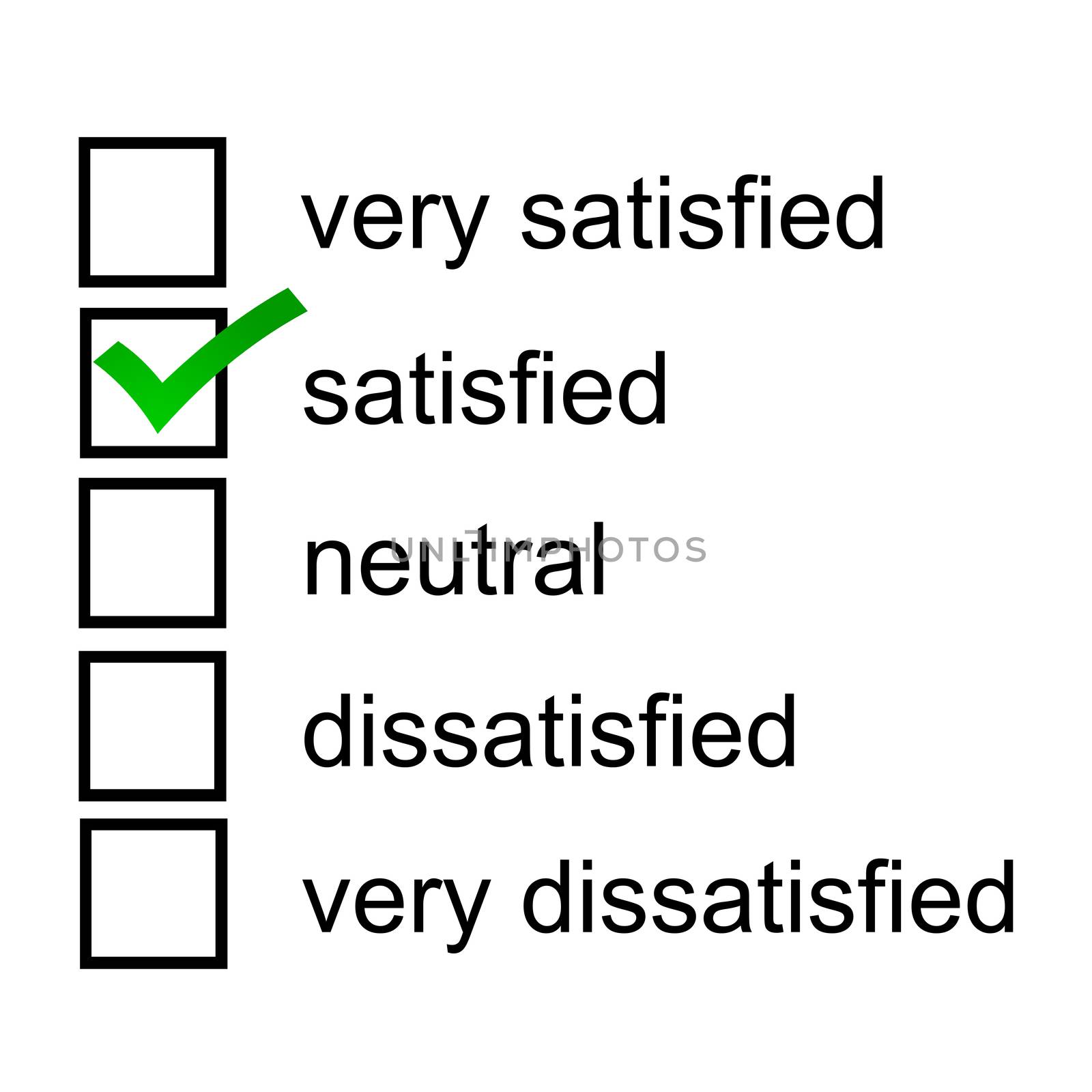 Satisfied client response opinion questionnaire survey likert sc by VivacityImages