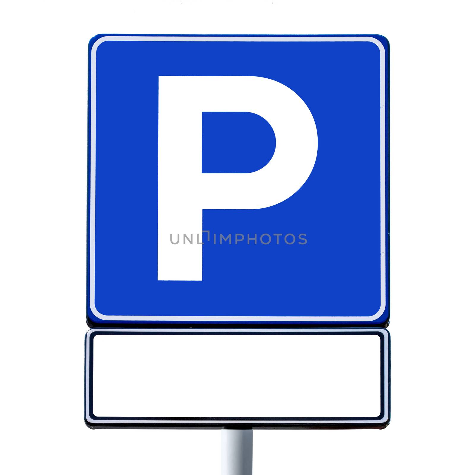 Road sign parking with space for text by germanopoli