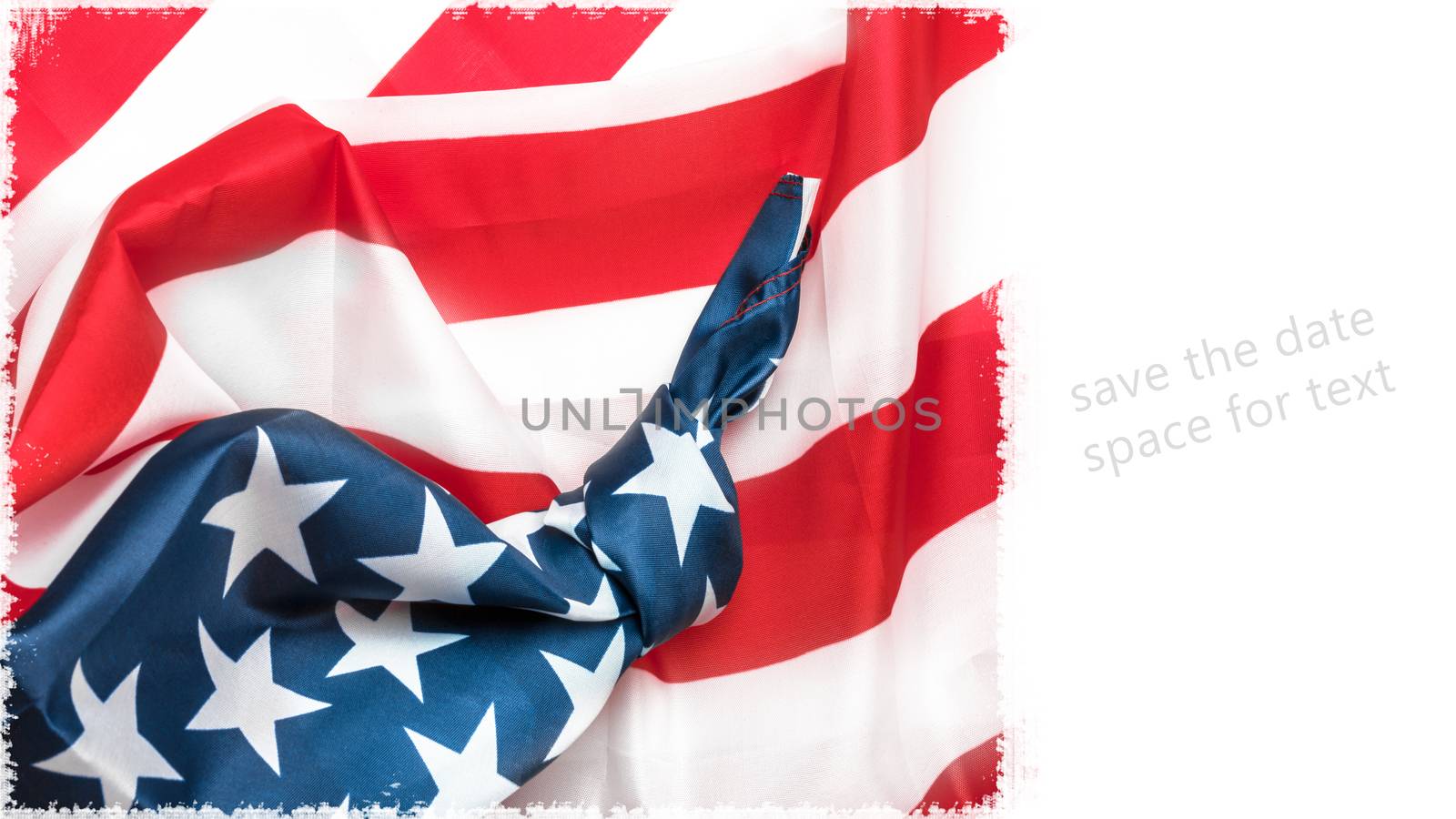 American flag with knot by germanopoli