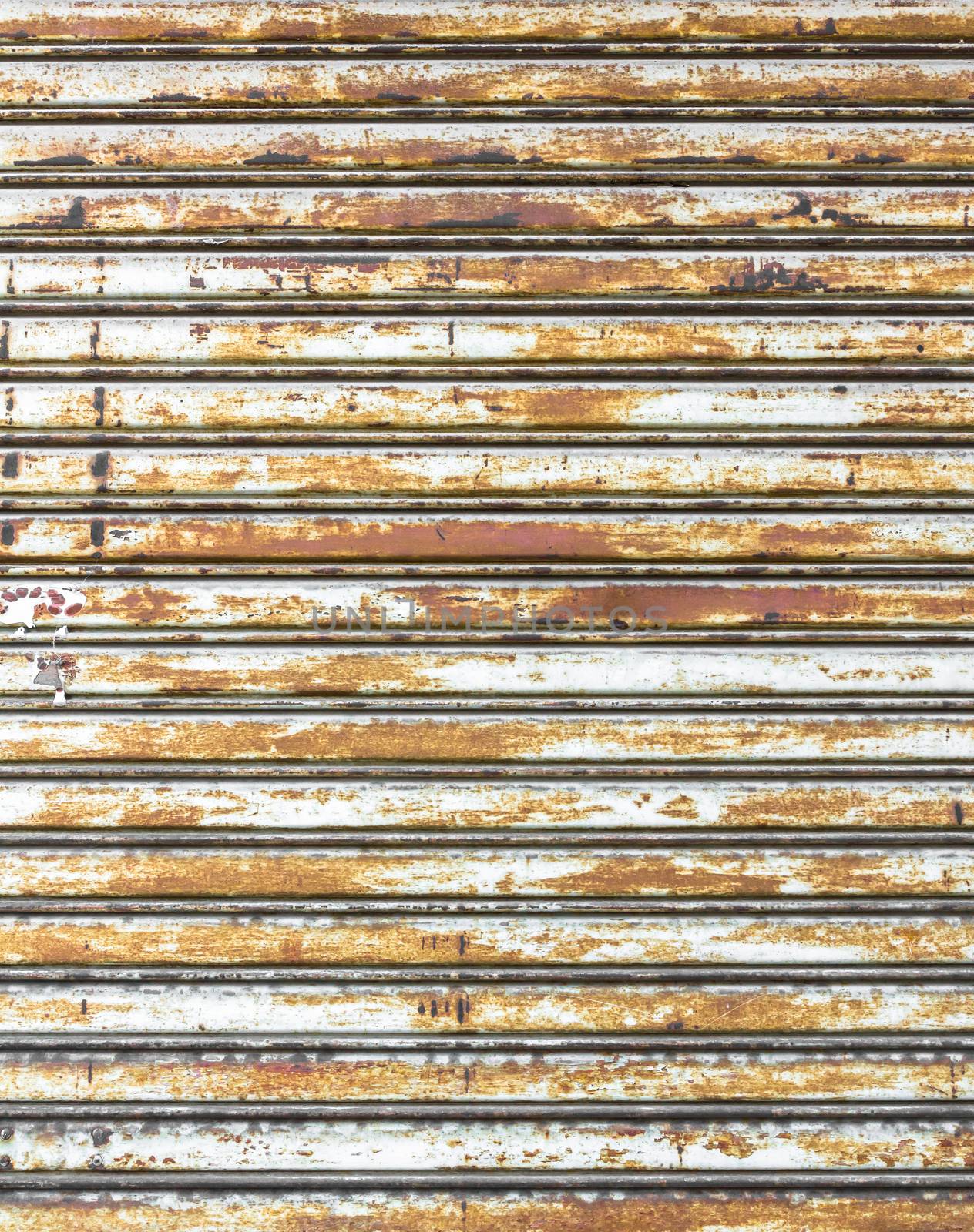 Rusty shutters of a garage. by germanopoli