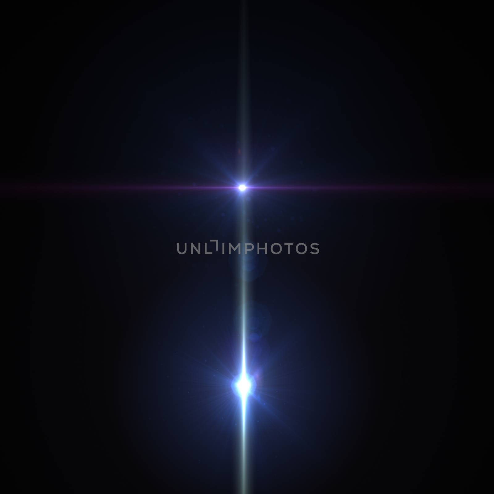 star with lens flare and bokeh effect made in 3d software