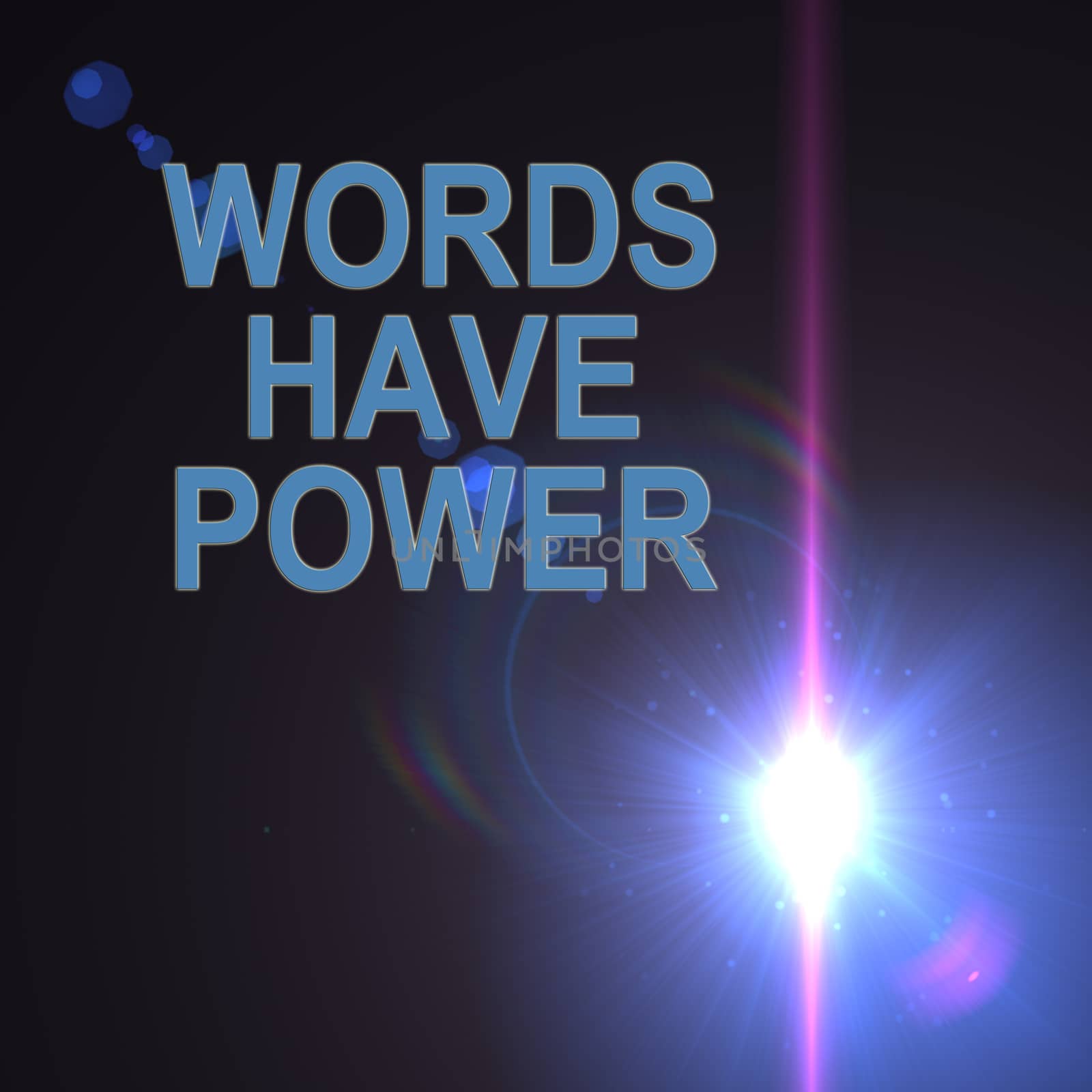 Inspirational quotes on optical flares  background