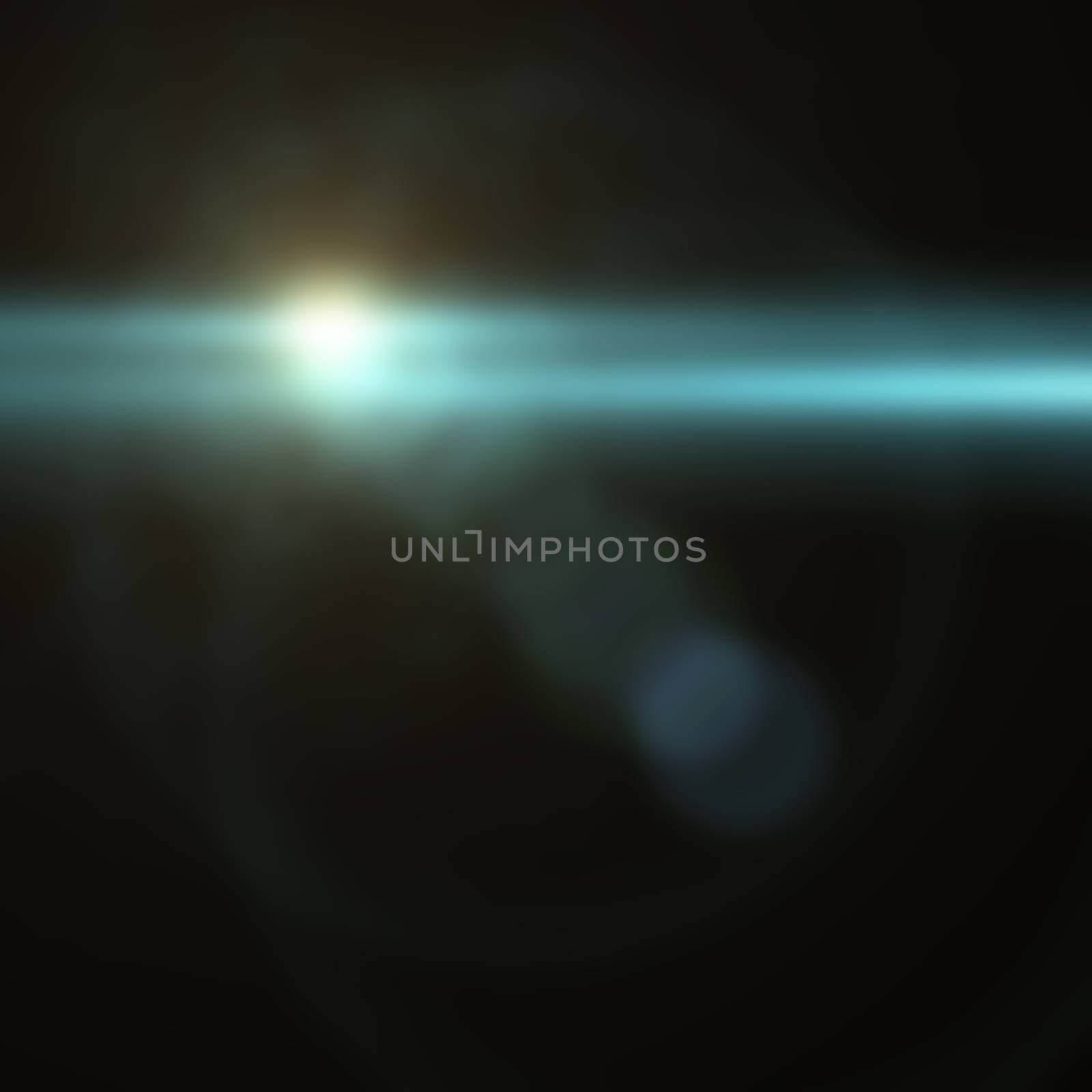 star with lens flare and bokeh effect made in 3d software