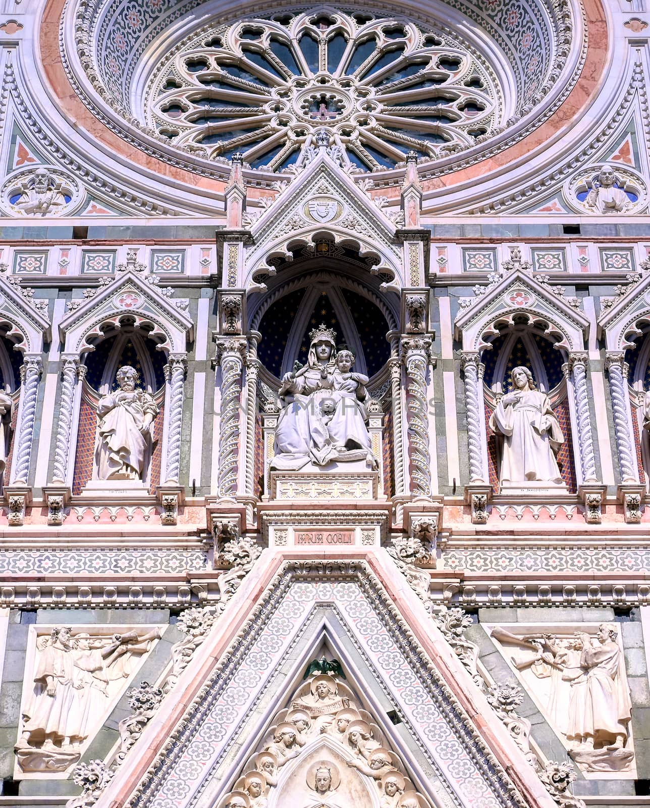 A daytime view of the Florence Cathedral located in Florence, Italy.