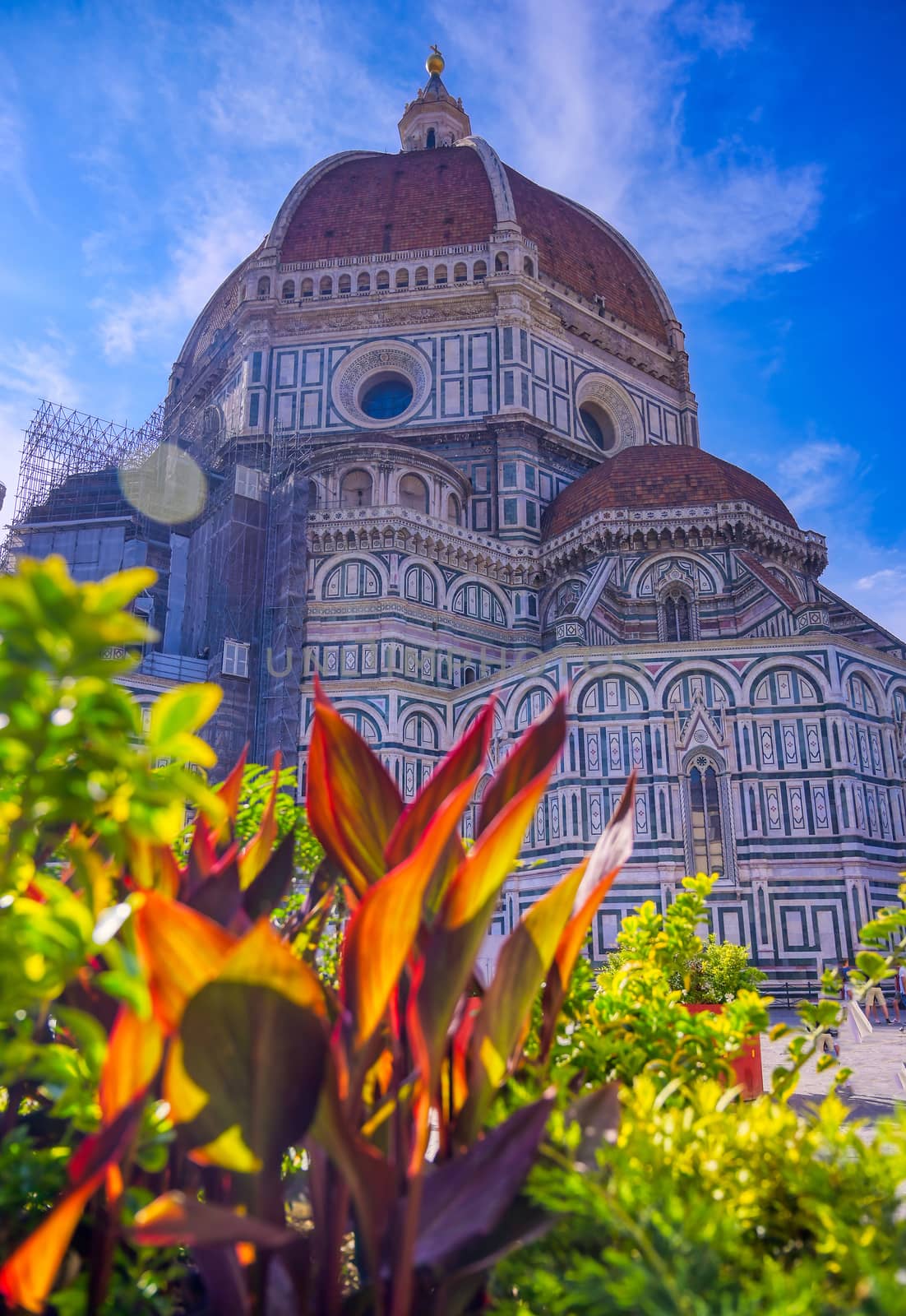 A daytime view of the Florence Cathedral located in Florence, Italy.