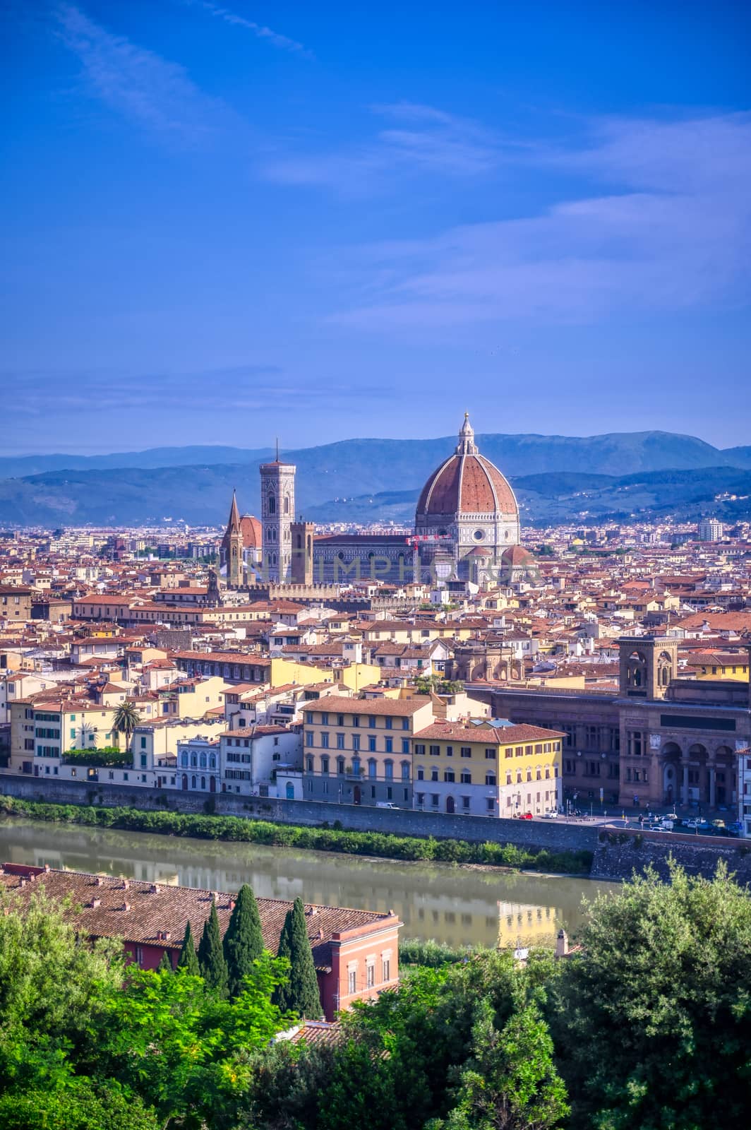 Florence, Italy along the Arno River.