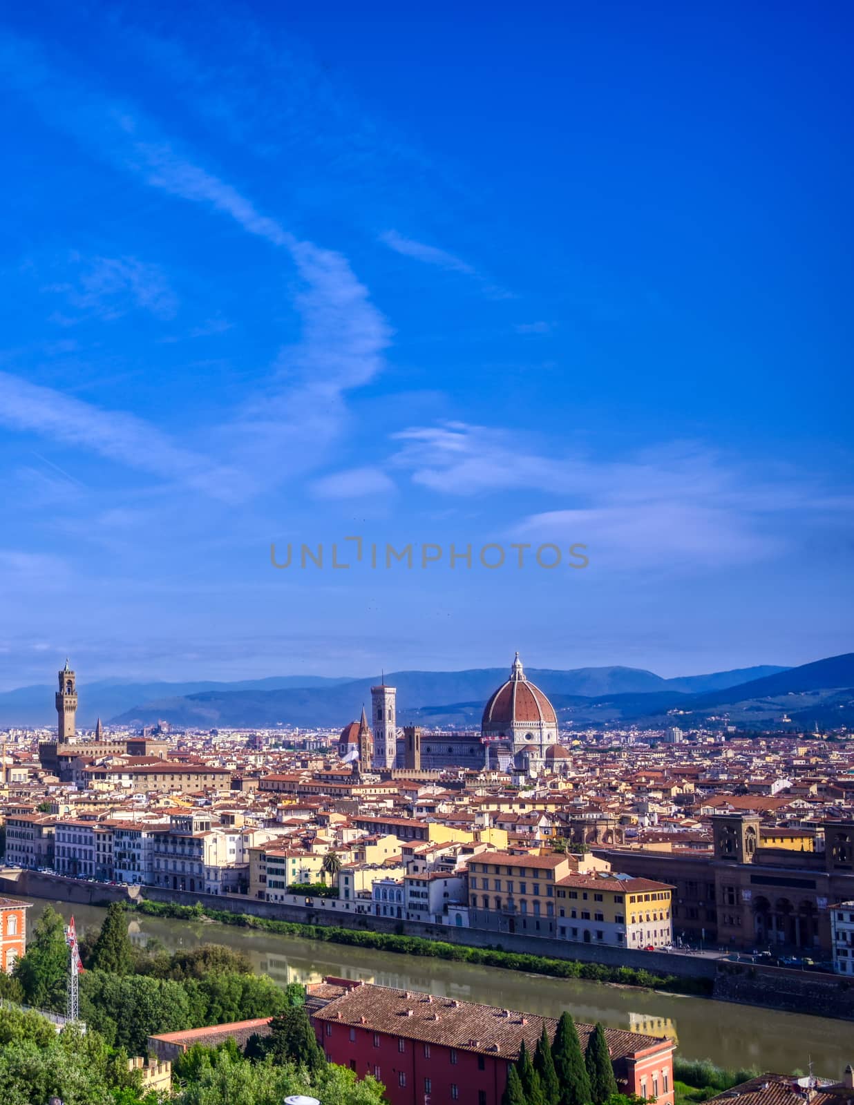 Florence, Italy along the Arno River.