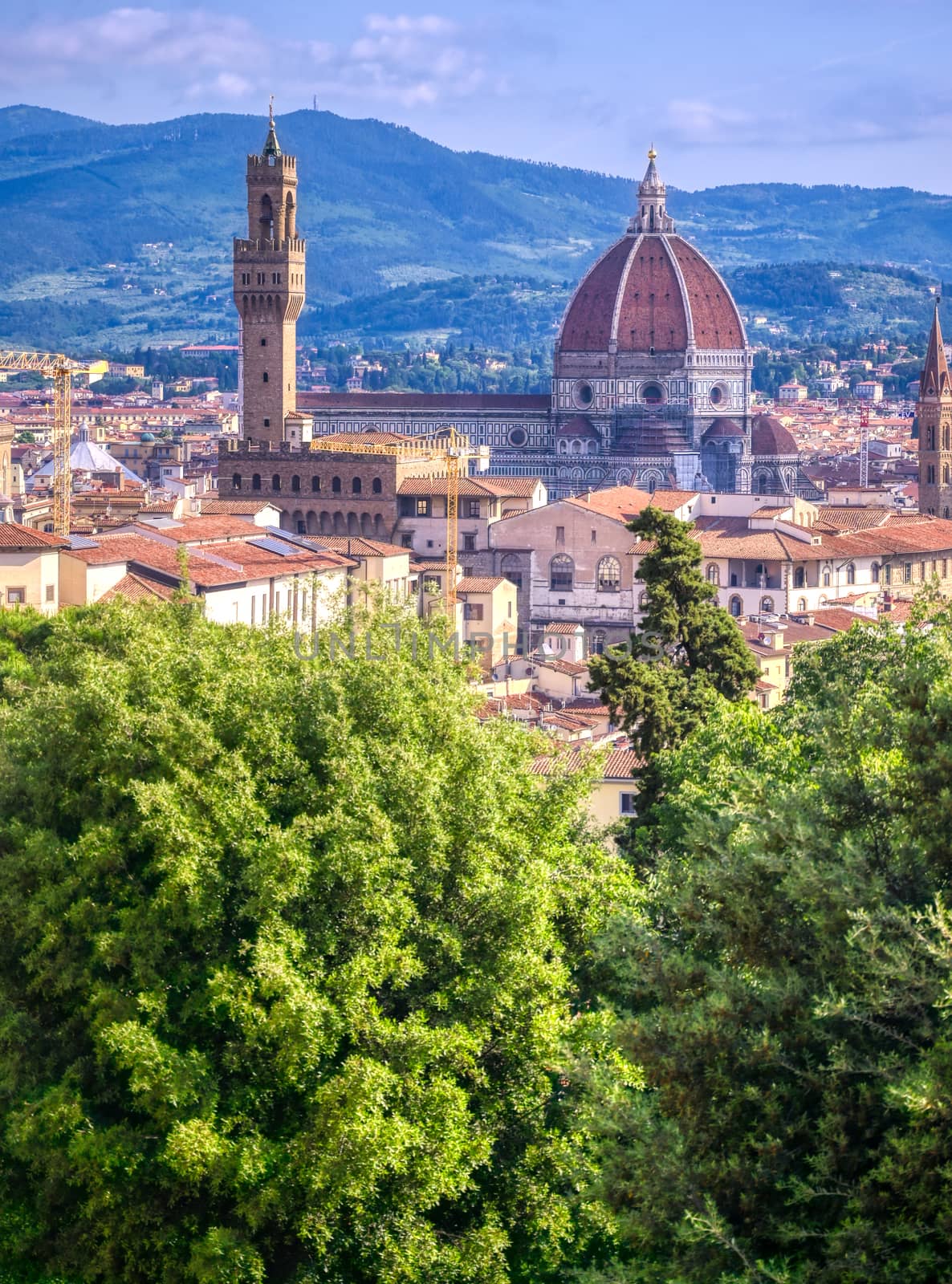 Florence, Italy along the Arno River.