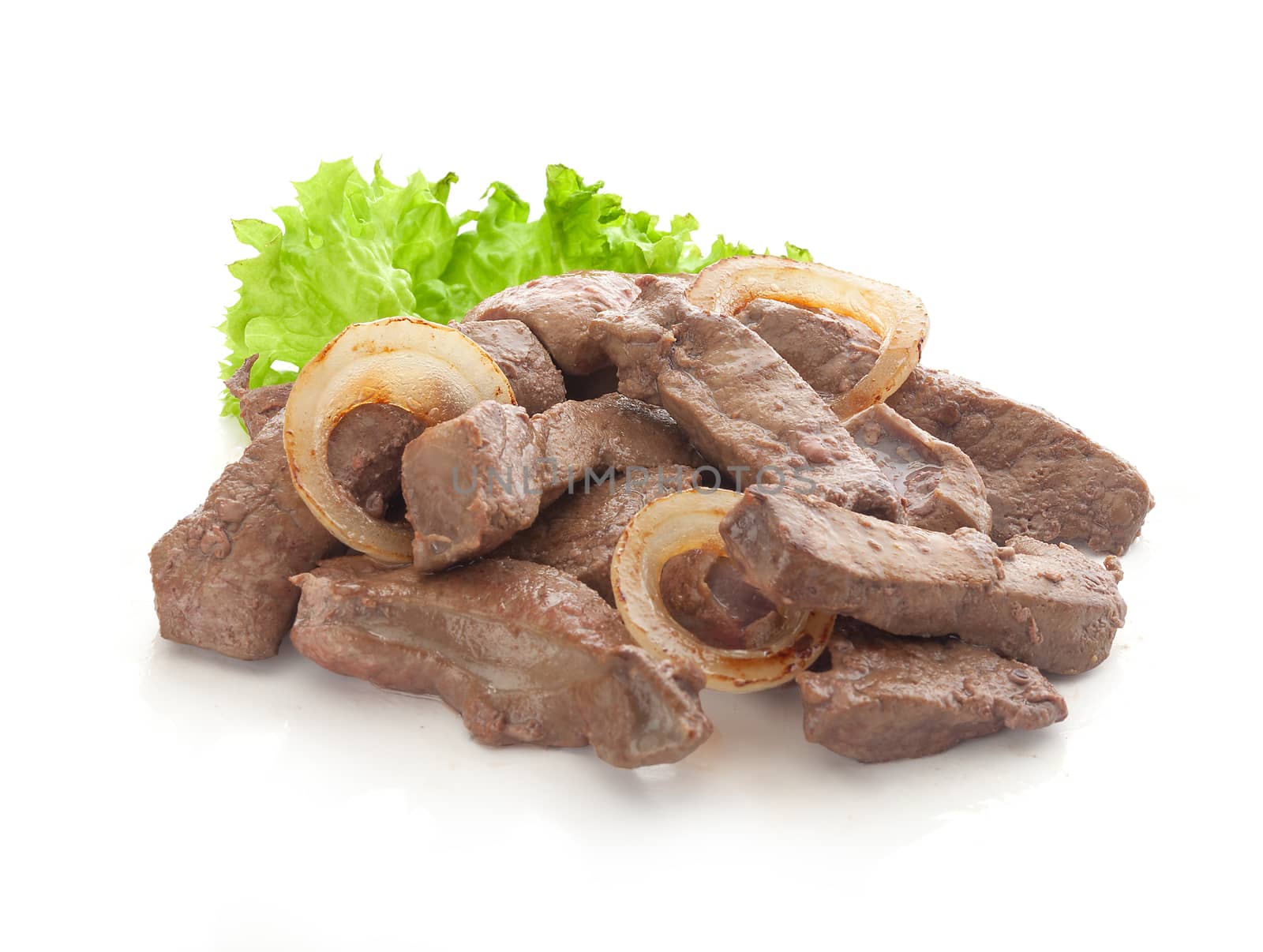 Isolated fried liver