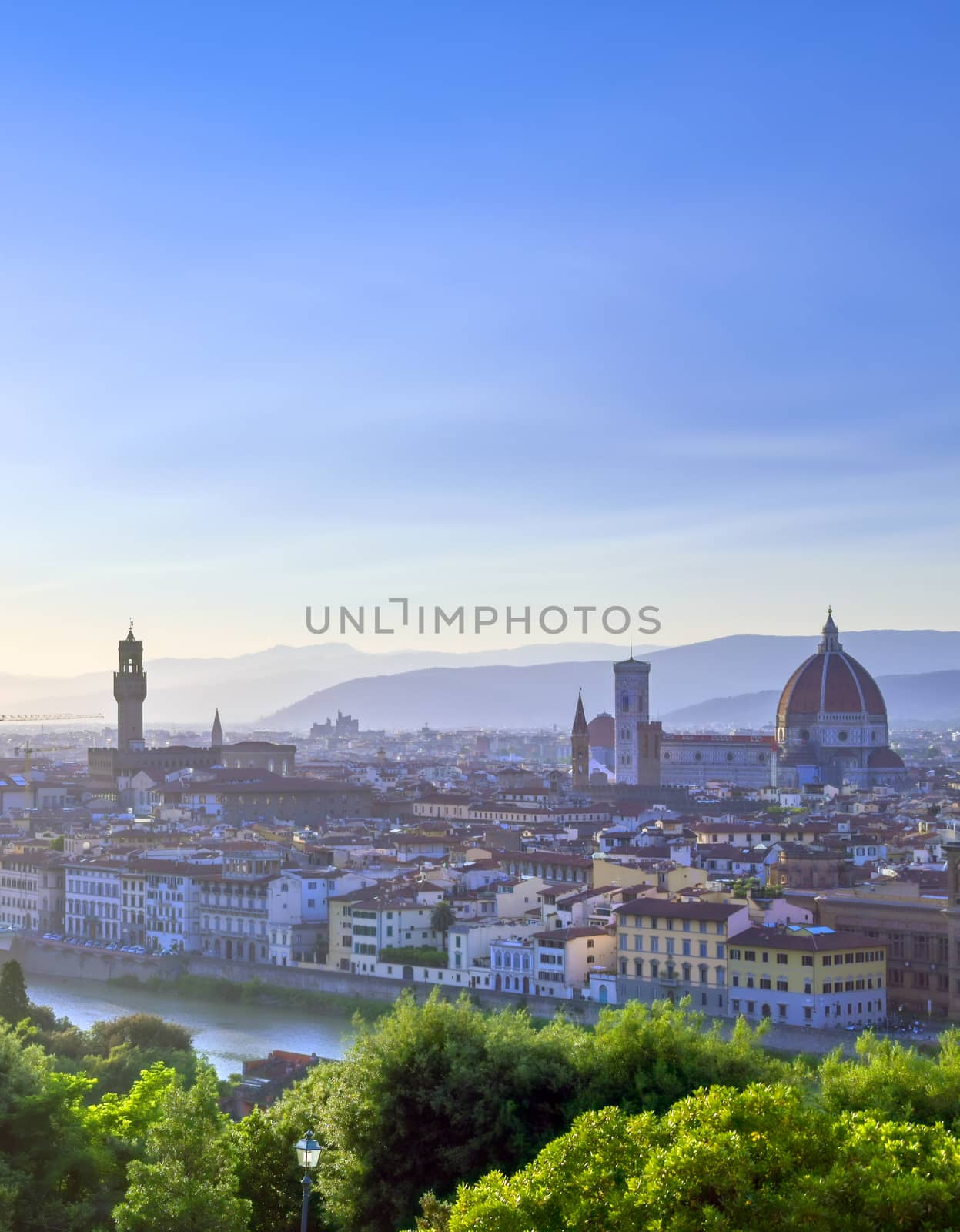 The sunset over Florence, capital of Italy’s Tuscany region.