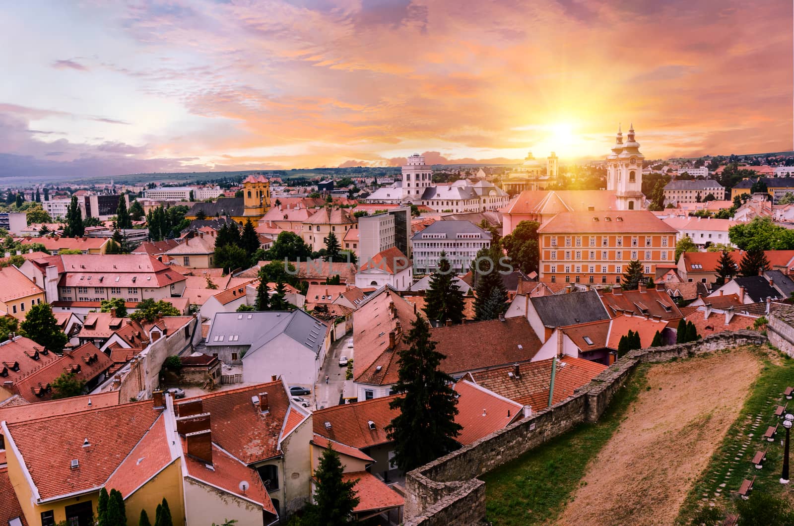 Sunset over Eger by fyletto