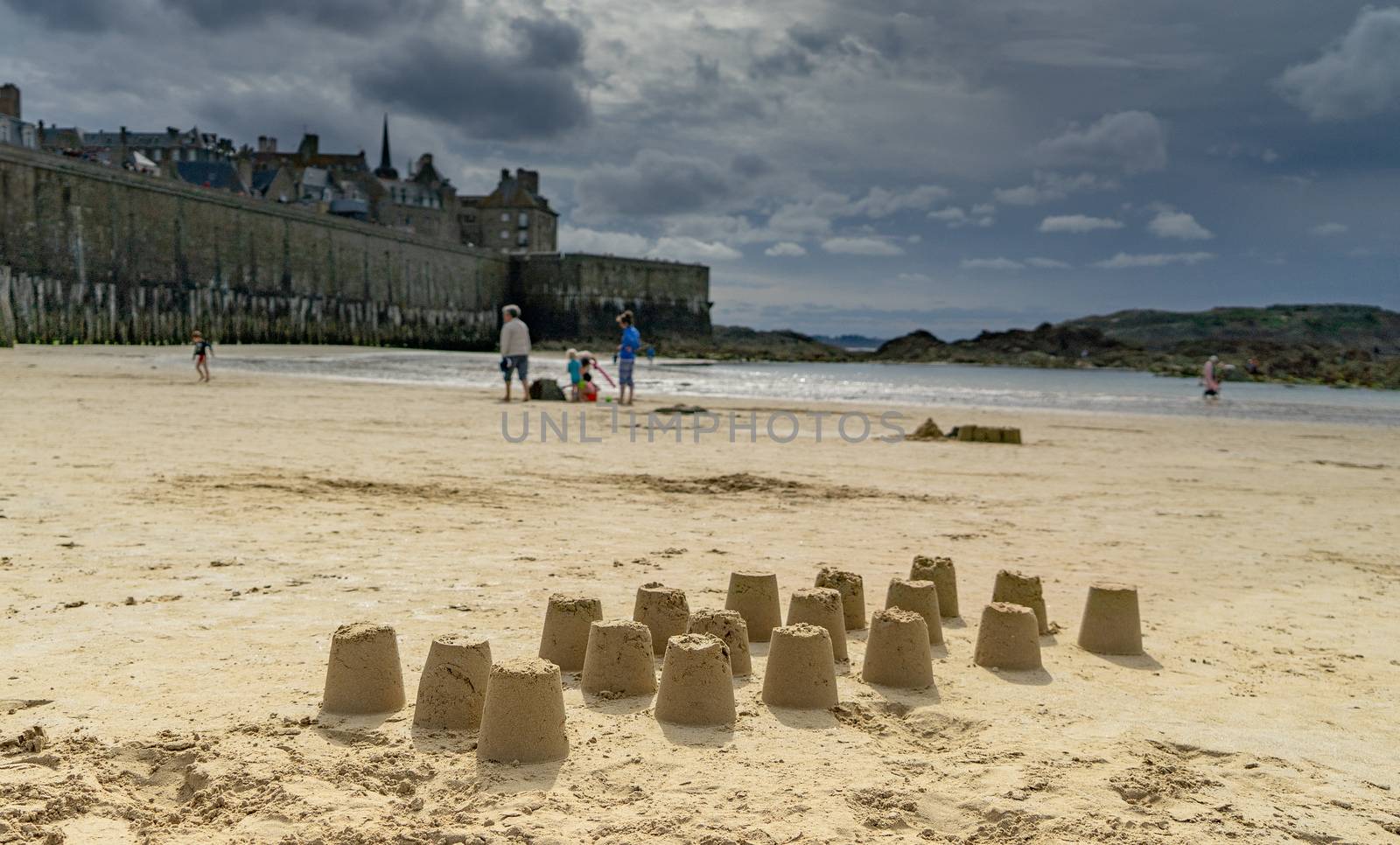 San Malo tourist attraction castle fort and water seascape