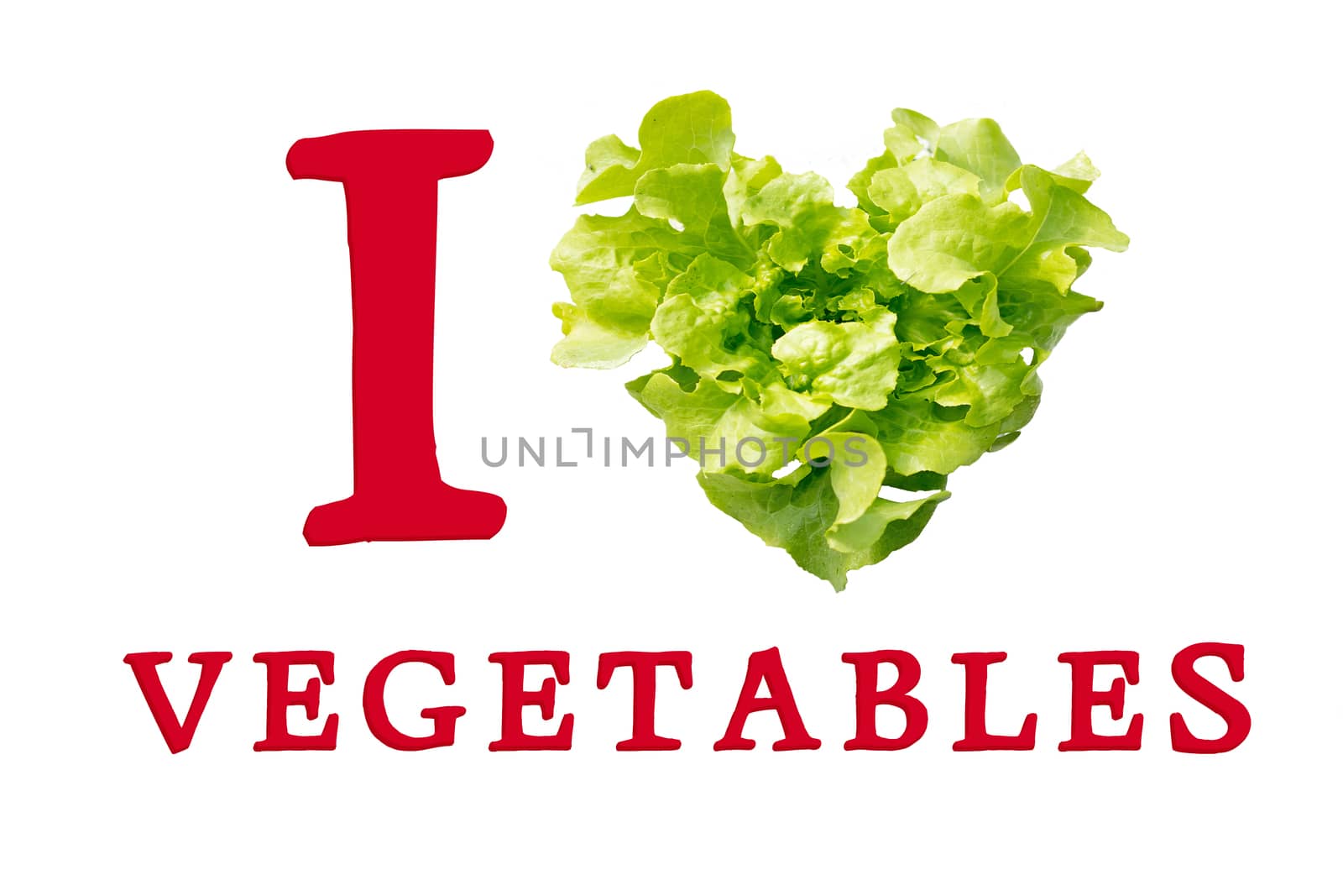I love vegetables. Heart symbol. Vegetables diet concept. Food photography of heart made from vegetables isolated white background. High resolution product by asiandelight