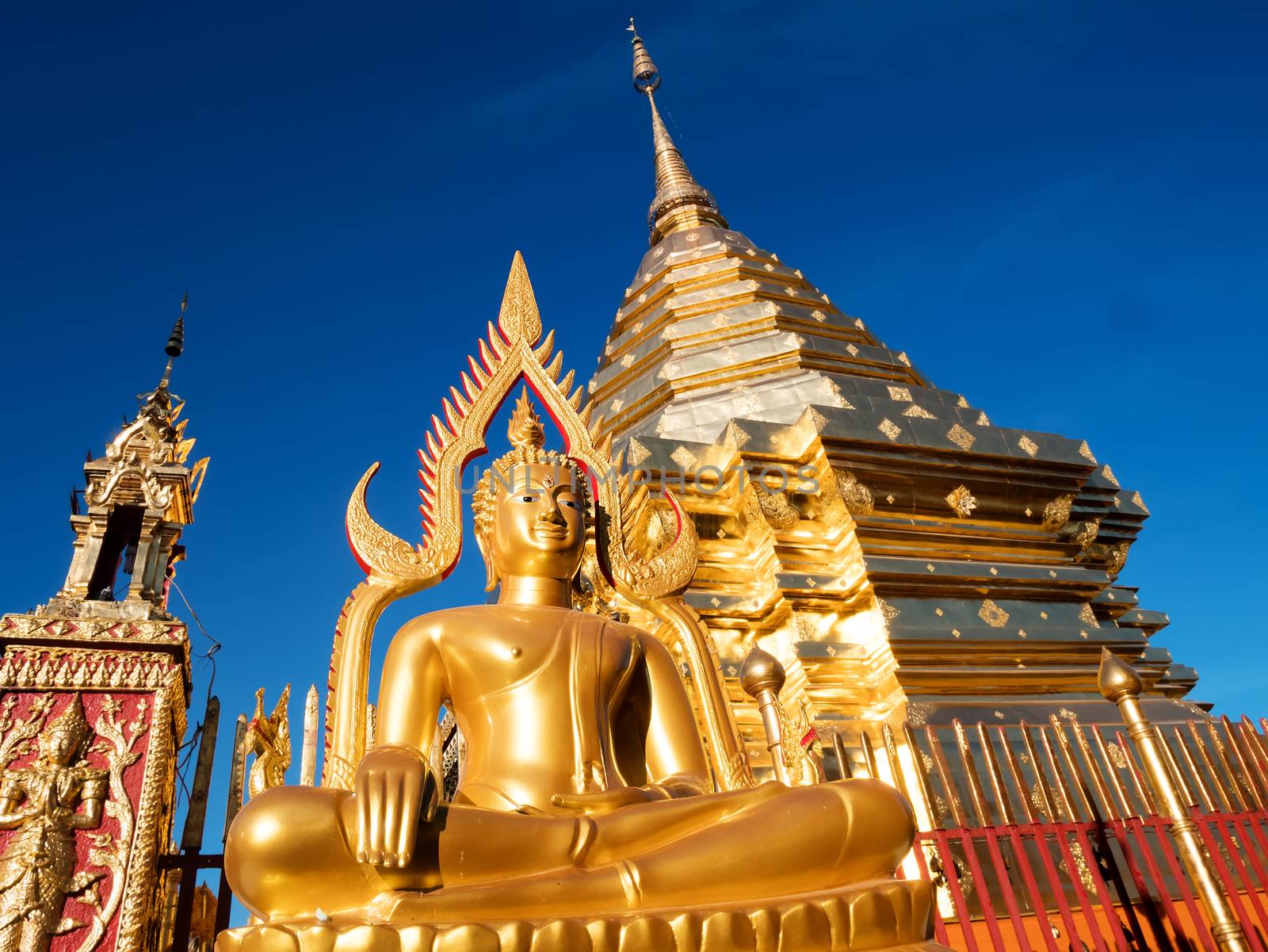 Wat Phra That Doi Suthep is tourist attraction of Chiang Mai, Thailand. by asiandelight