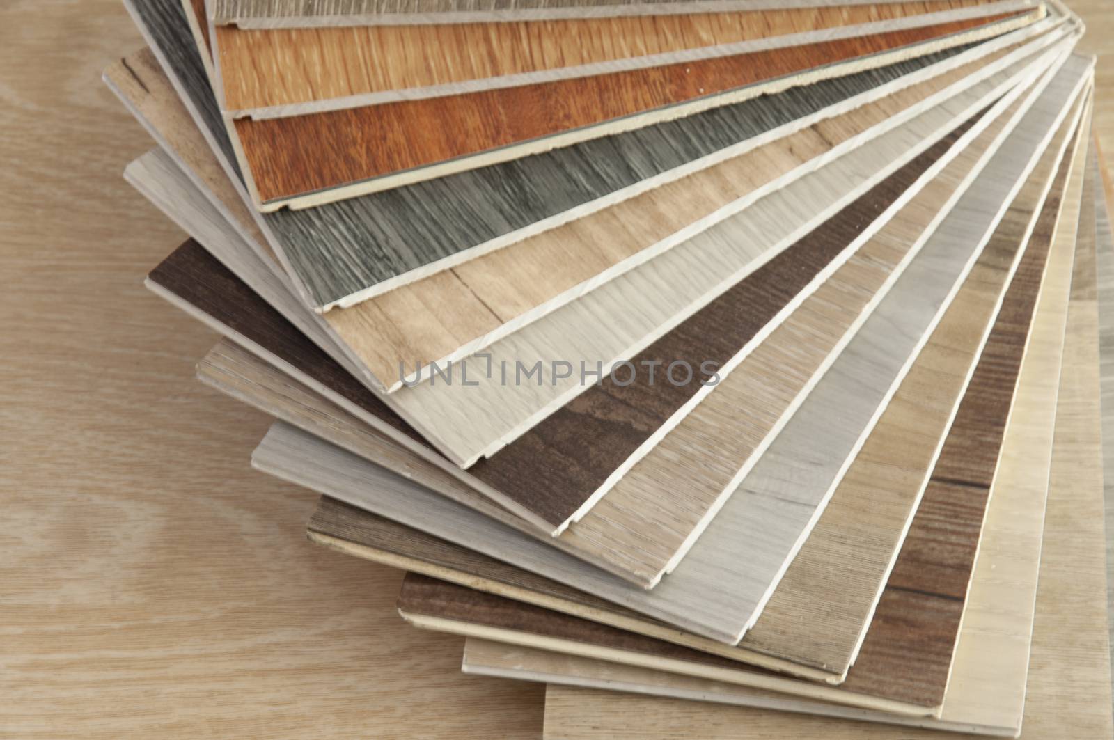 sample of wood material color. wood surface texture.  multi color vinyl floor tile. veneer, laminate, polywood.