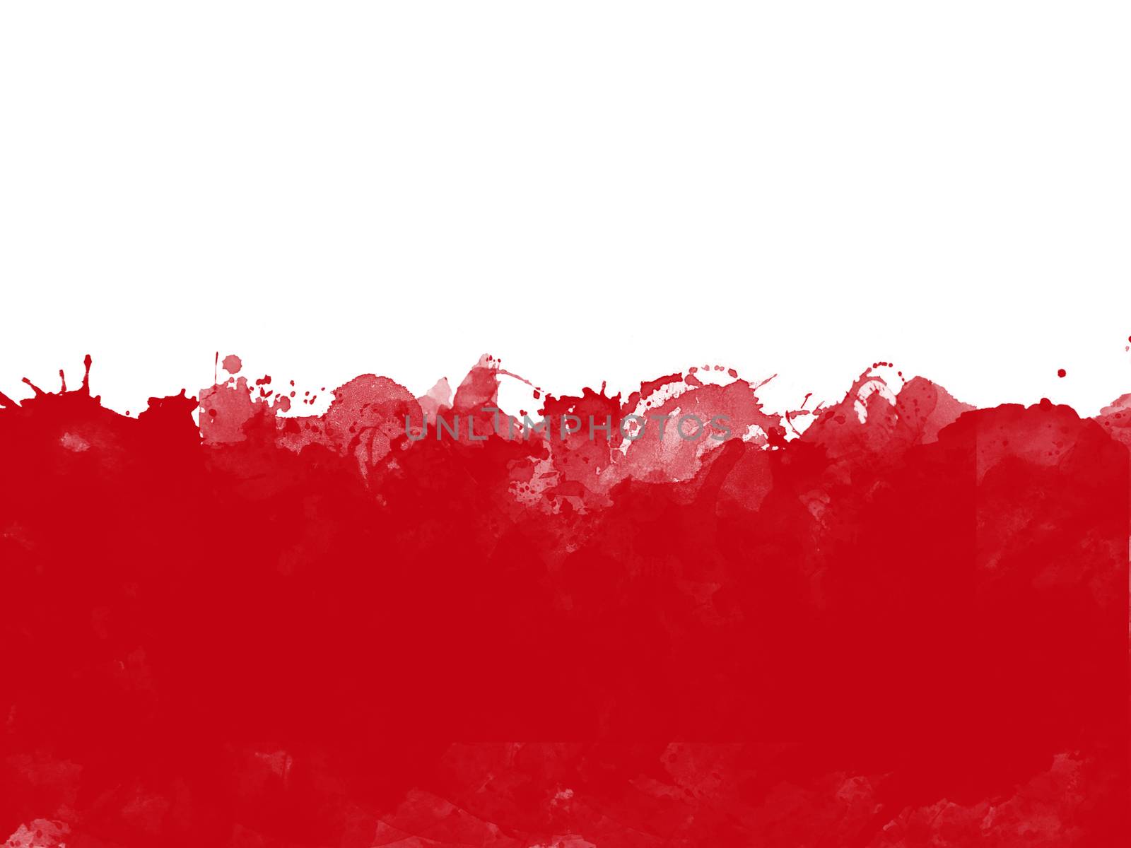 Flag of Poland by watercolor paint brush, grunge style