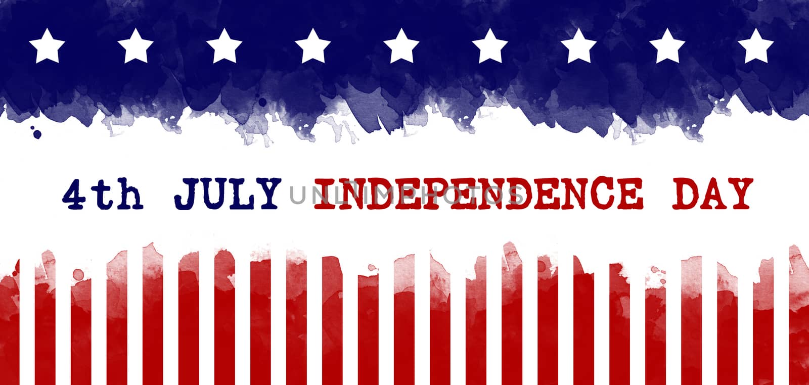 4th July, Independence Day greeting card american flag grunge background by asiandelight