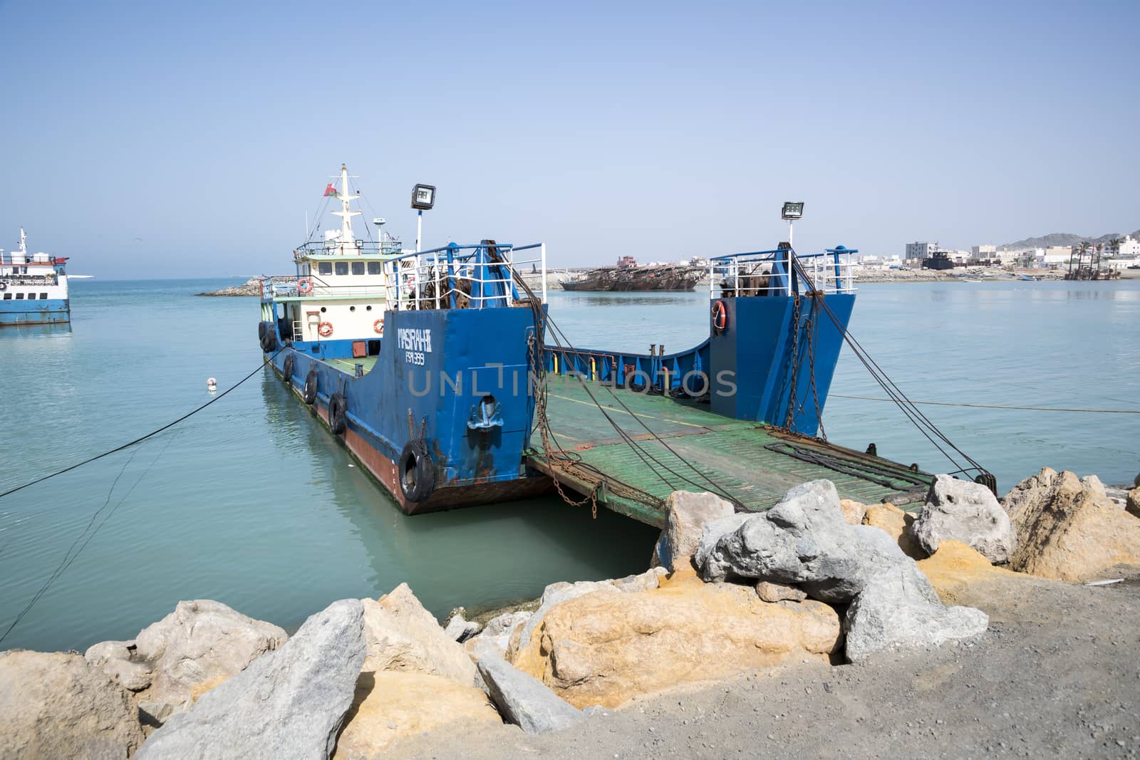 Ferries at Masirah Island harbor, Oman by GABIS