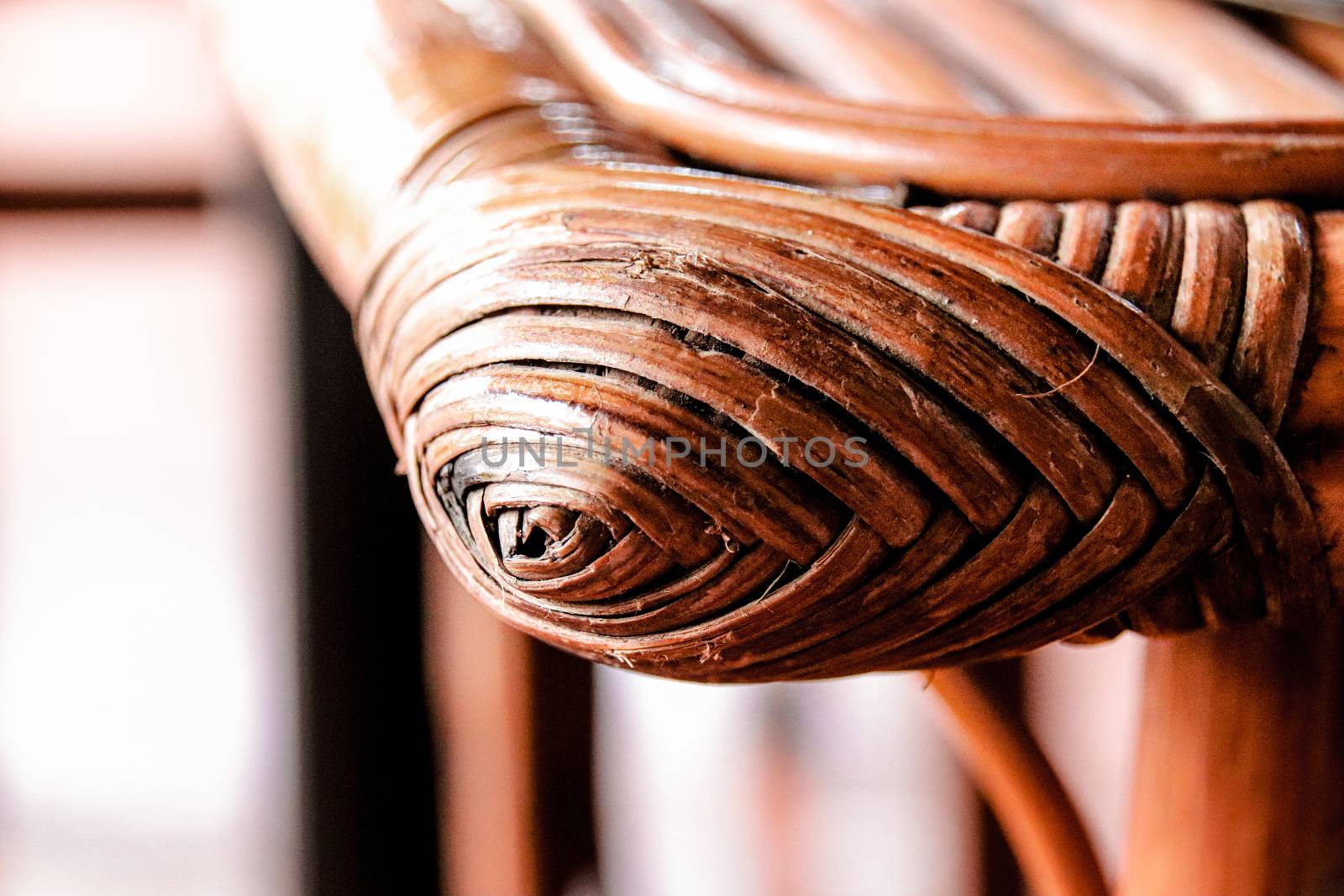Rattan woven furniture close up by Sonnet15