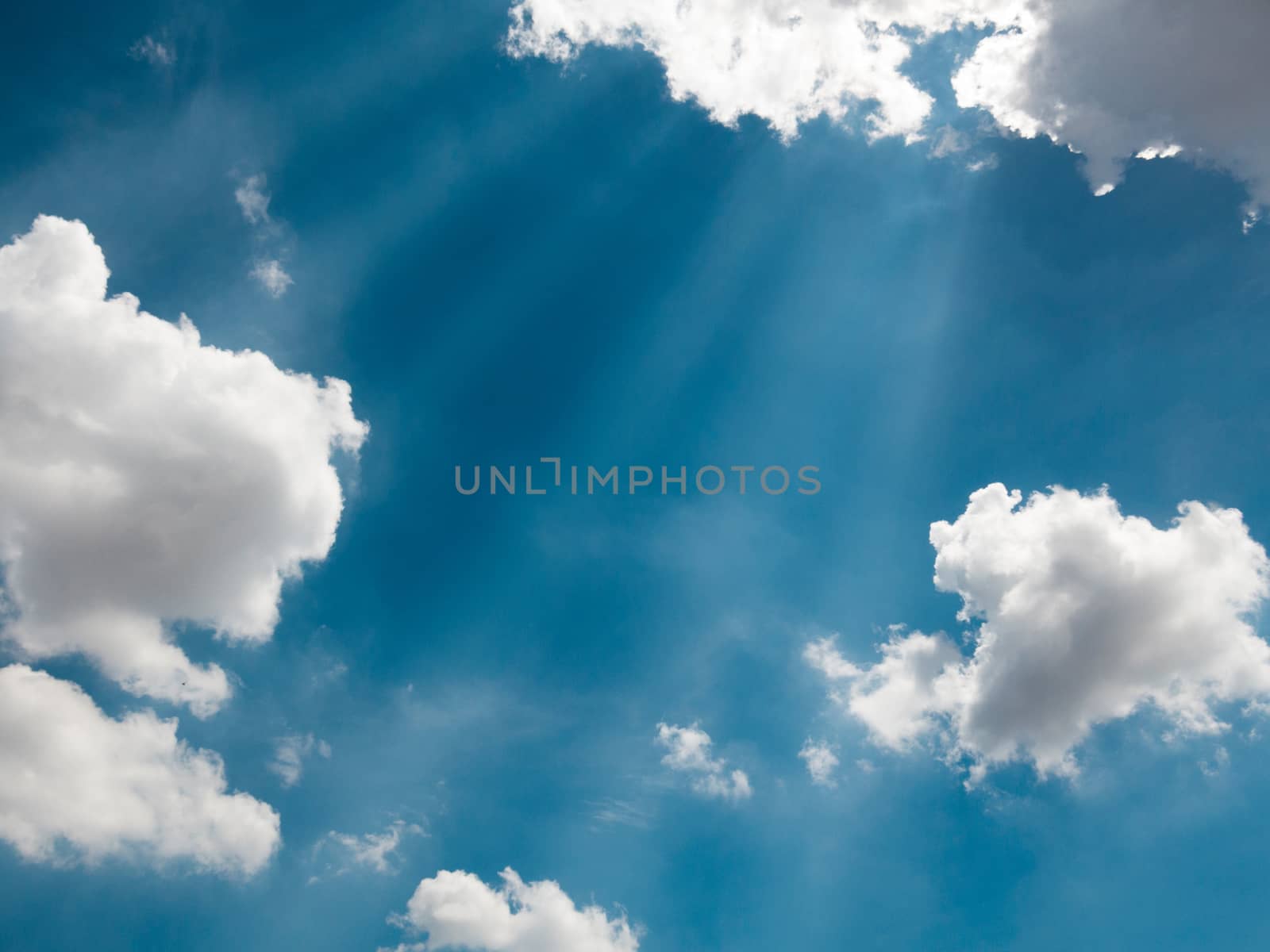 Sky clouds, clouds in blue sky and sunlight for background by asiandelight