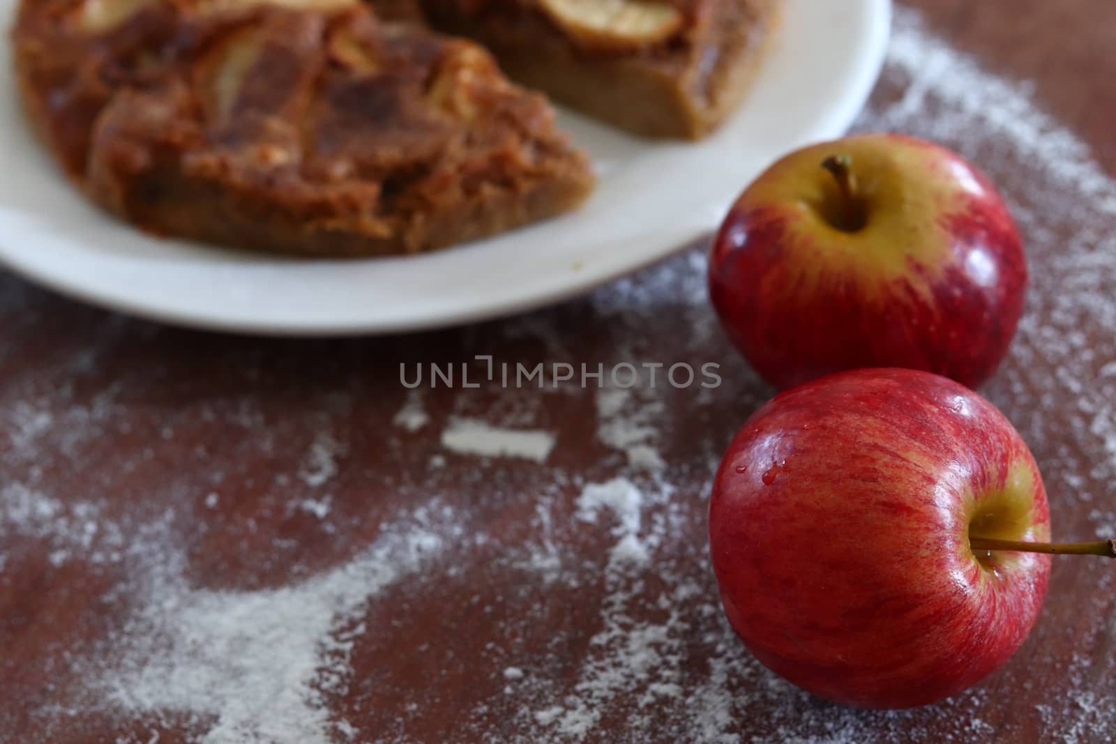 homemade apple cake by Sonnet15