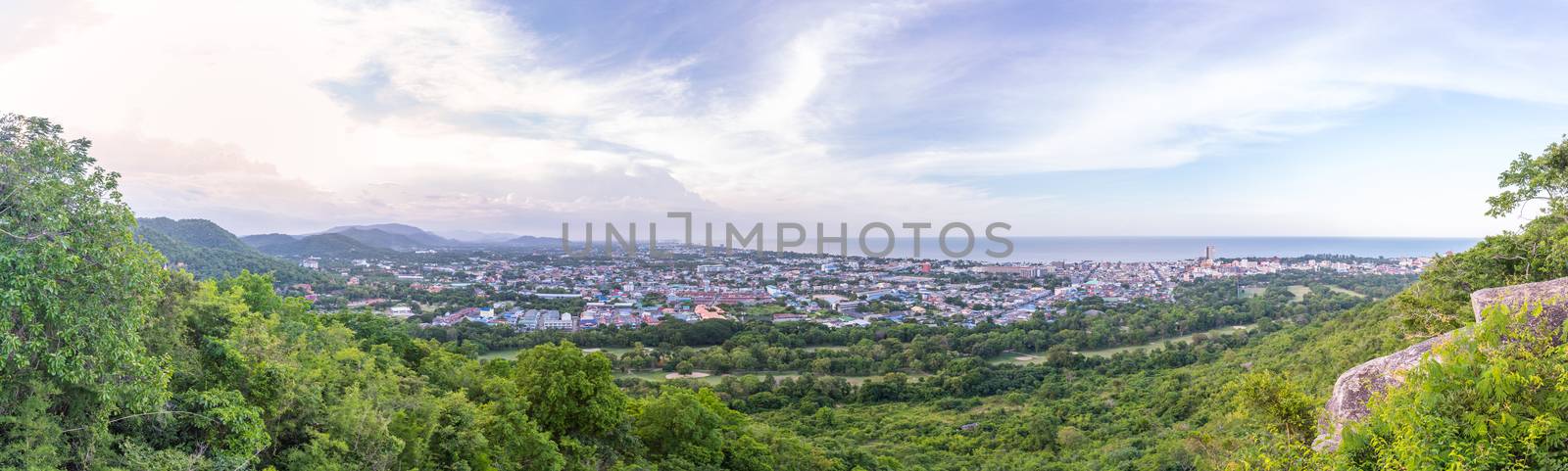 Panorama cityscape of Hua Hin Prachuap Khiri Khan by PongMoji