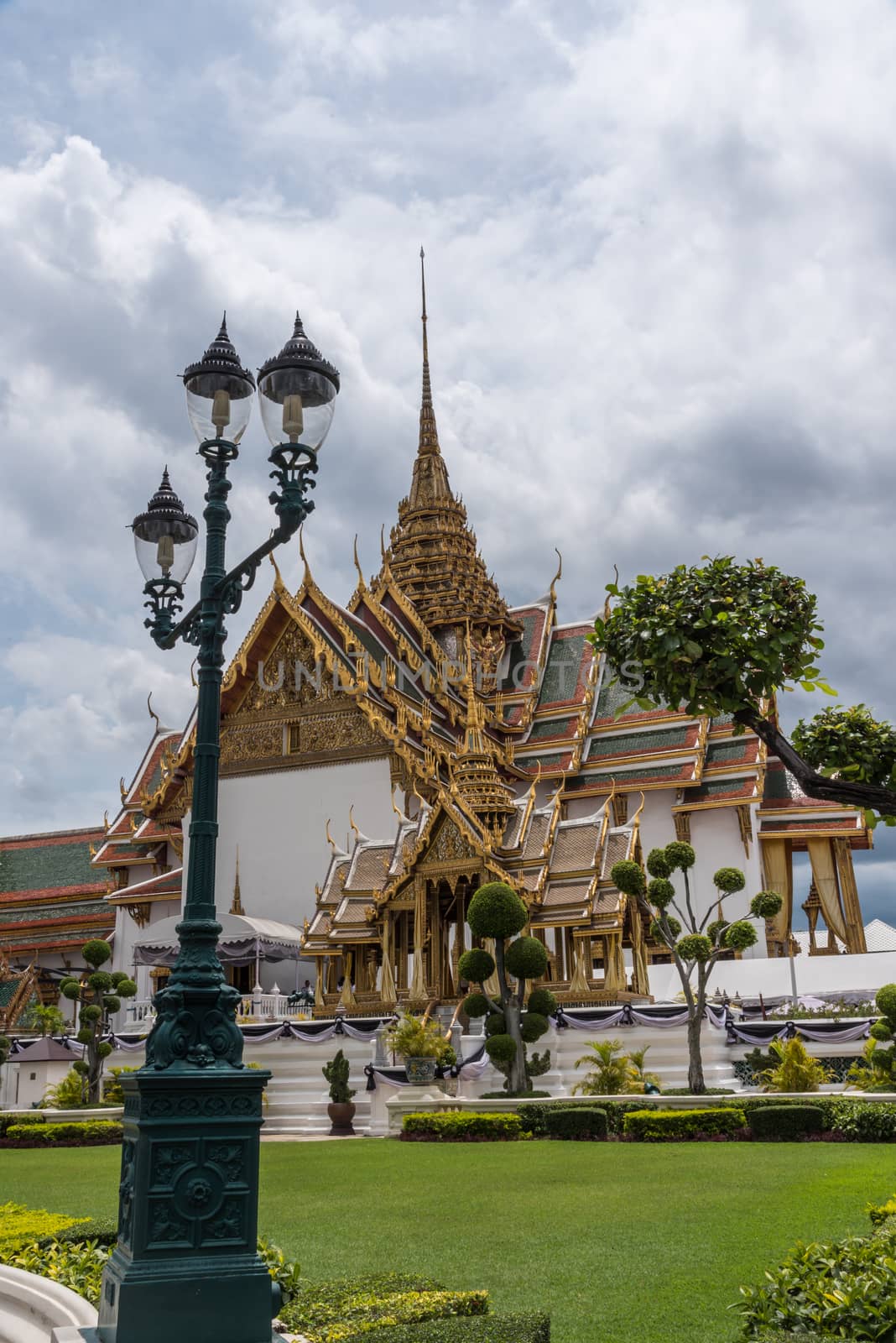 Bangkok, Thailand - August 25, 2017 : Phra Thinang Dusit Maha Prasat in Royal Palaceas as the most famous tourist sites in Thailand.