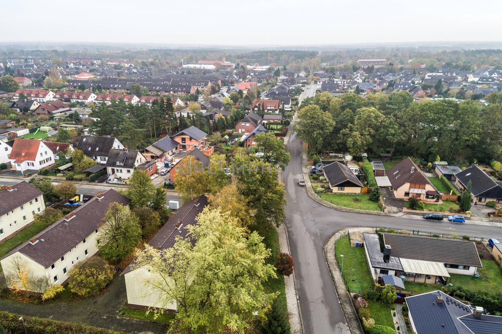 Suburban settlement in Germany with terraced houses, home for ma by geogif