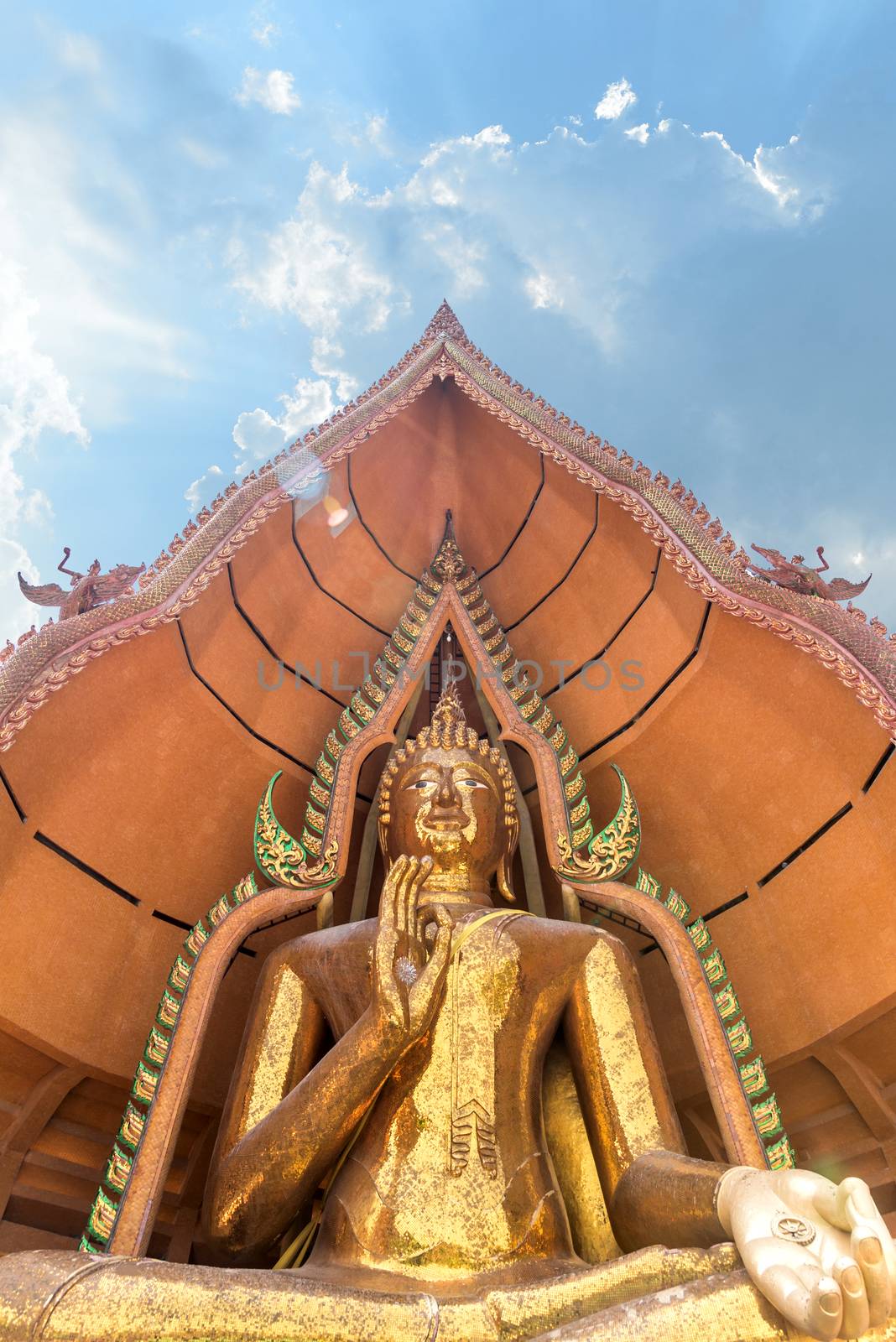 Big Buddha statue at Wat Tham Suea temple by PongMoji